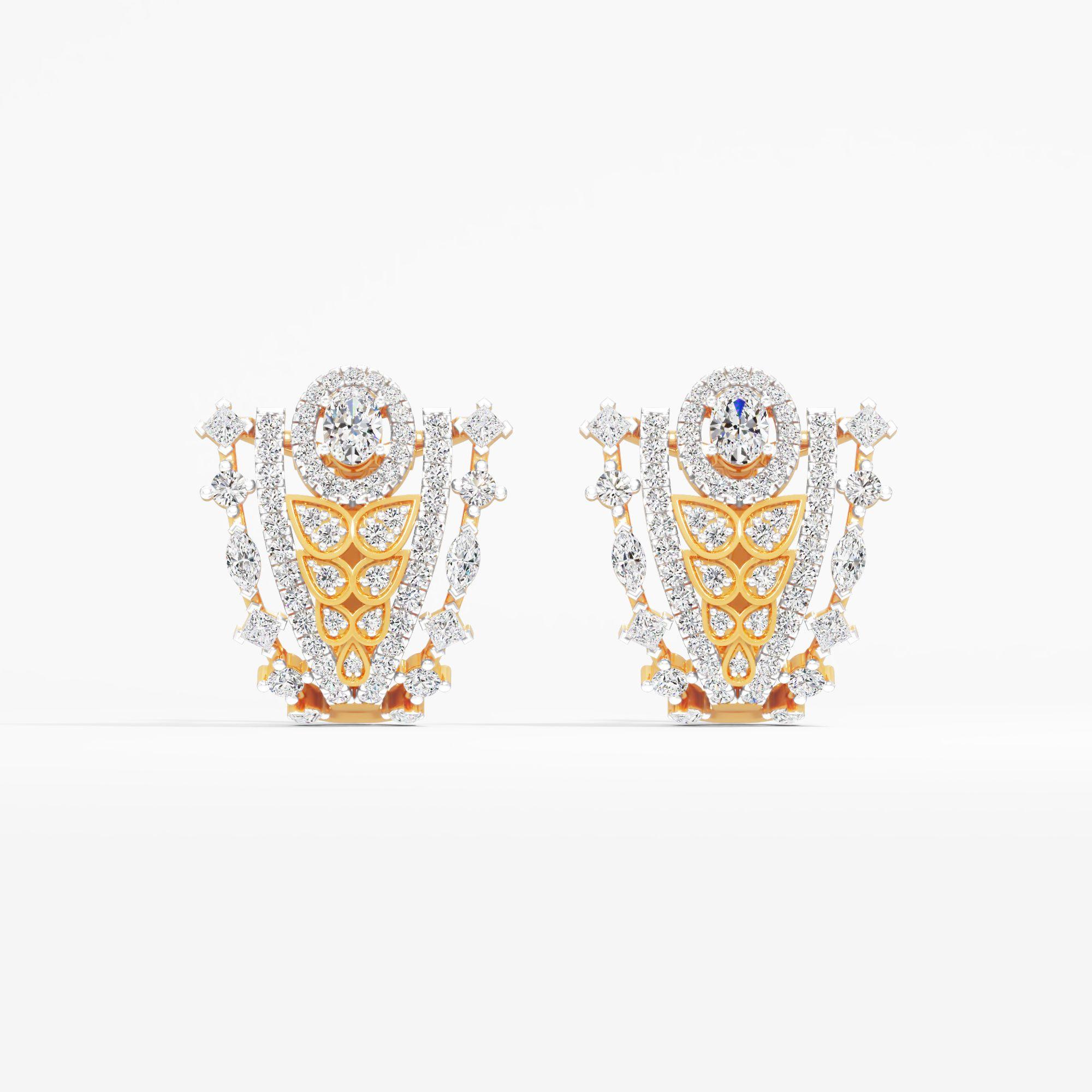 Maharani's Crown Huggie Earrings