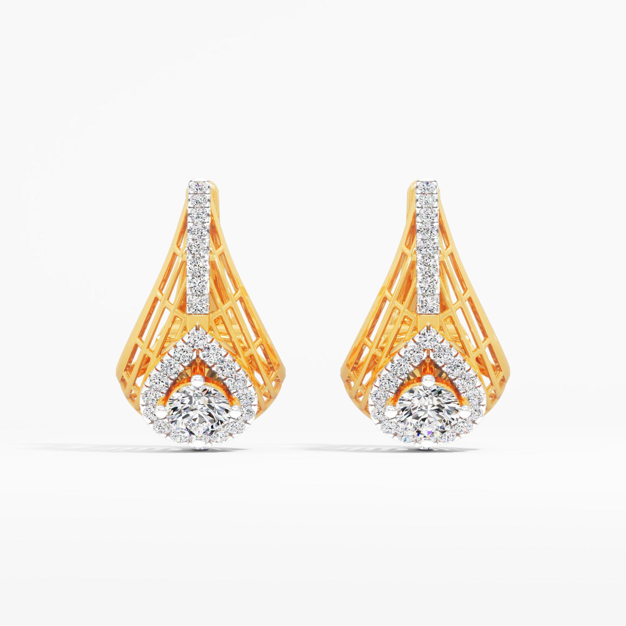Basket Halo Huggie Earrings