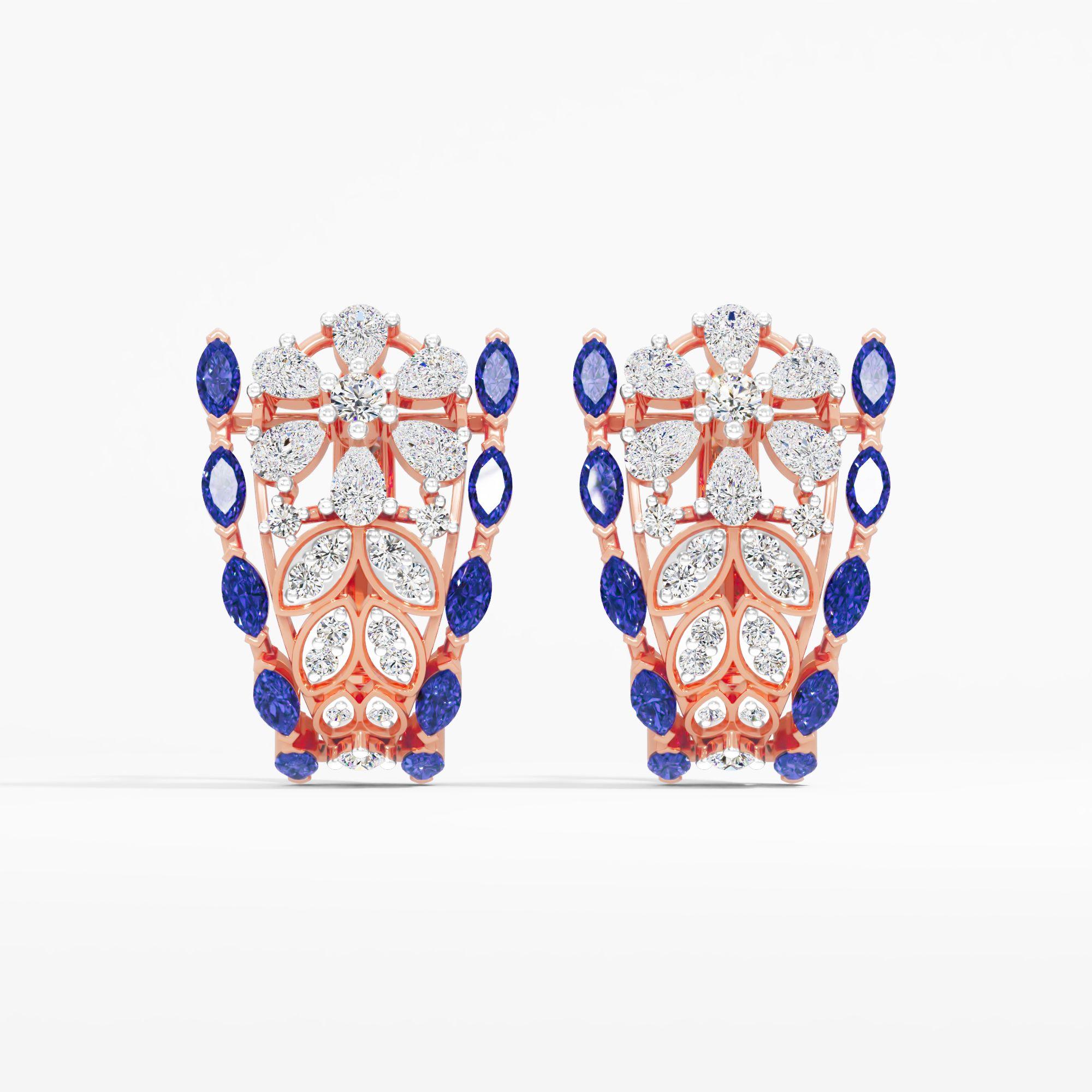 Velvet Crest Hoop Earrings