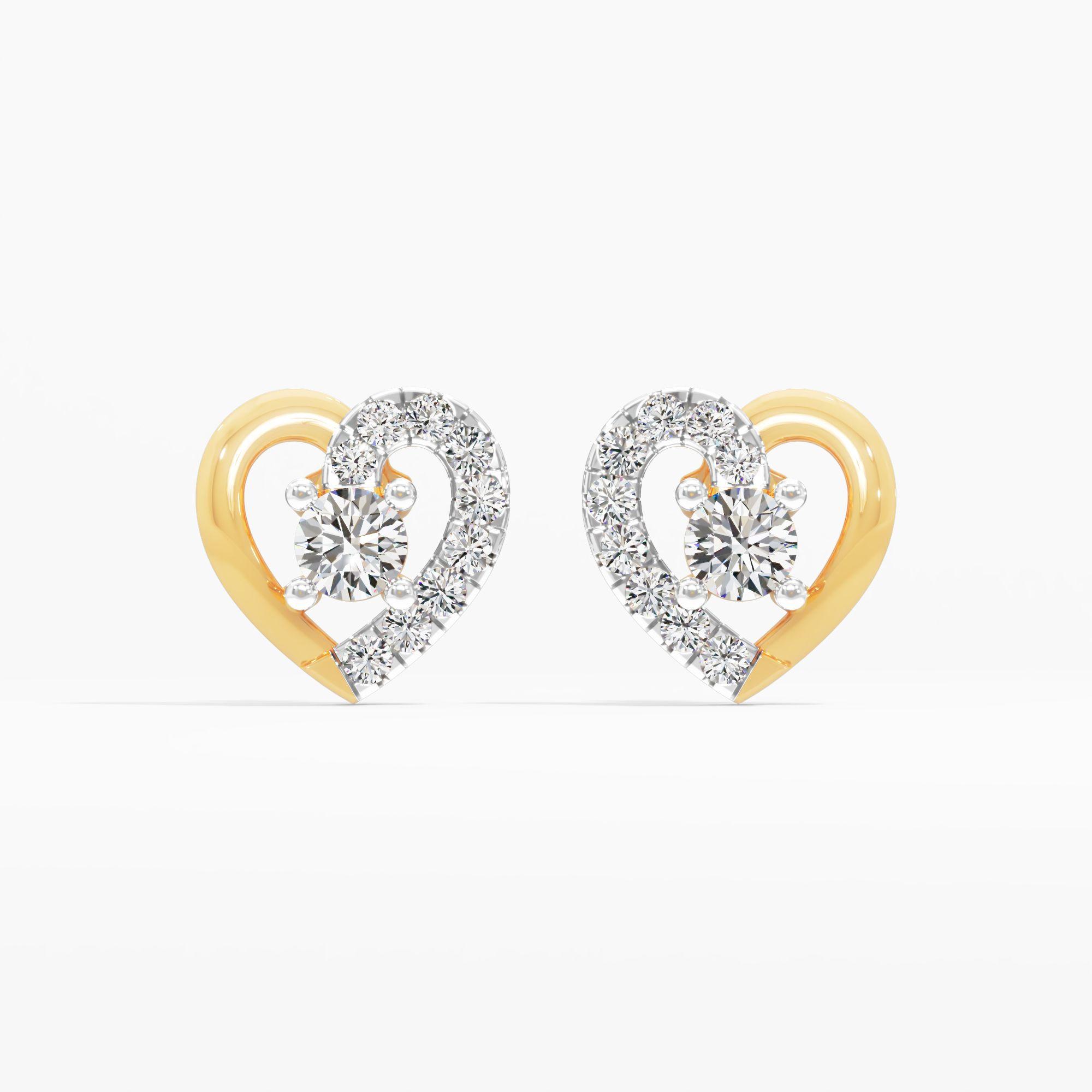 Heart Halo Stud Earrings