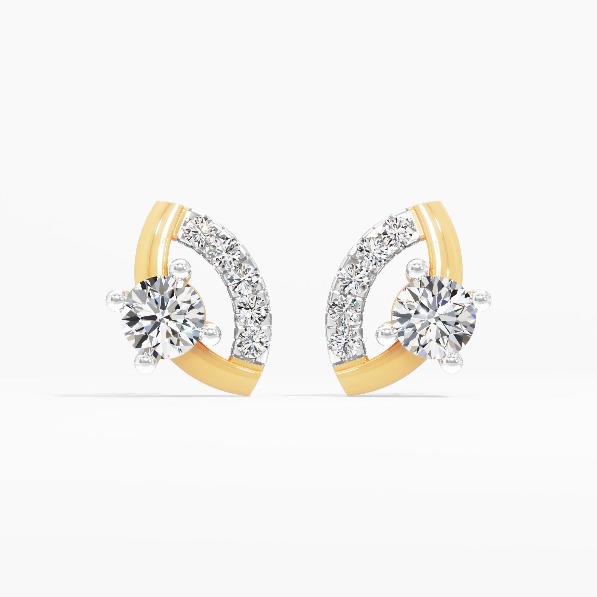 Half Hoop Stud Earrings