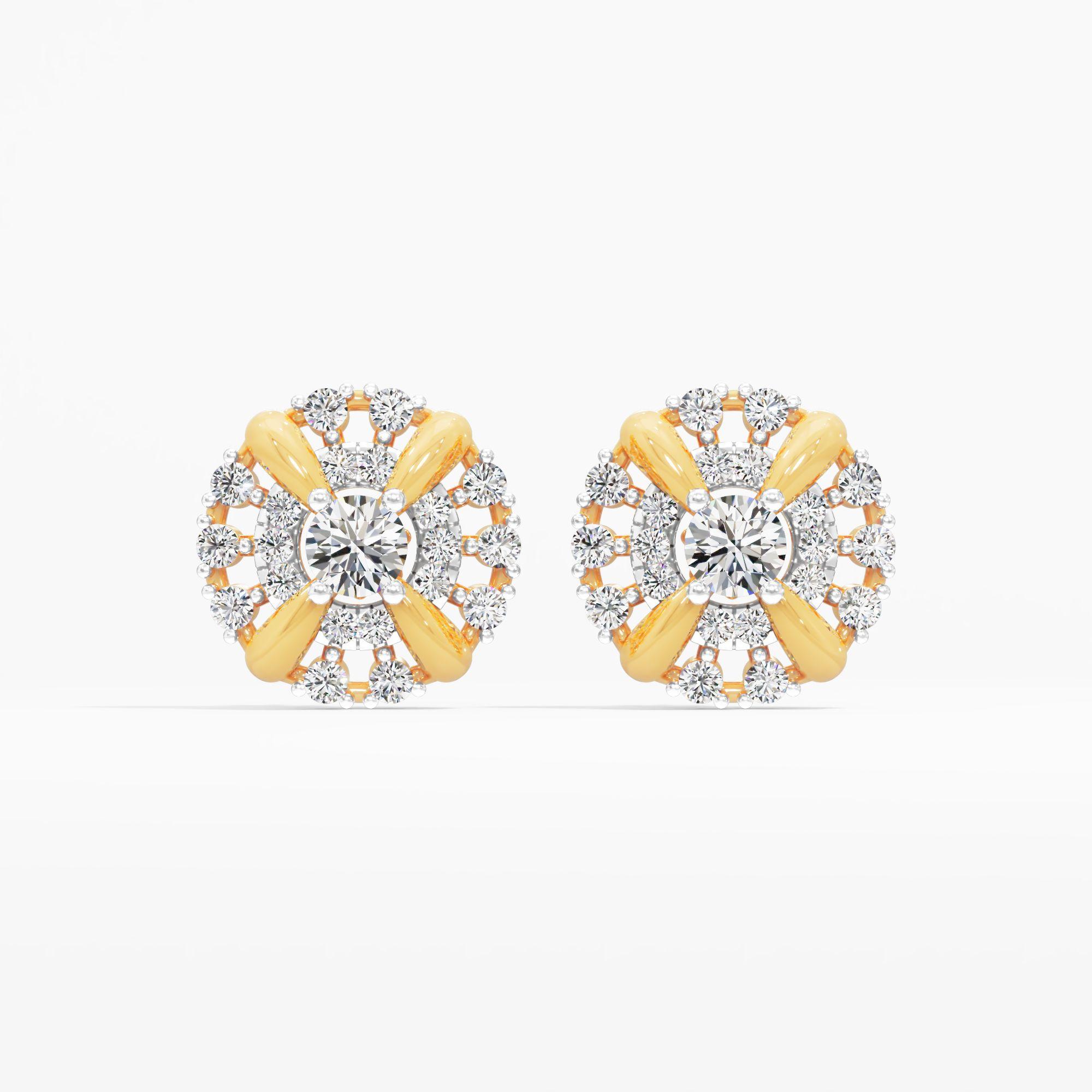 Radiant Solitaire Stud Earrings