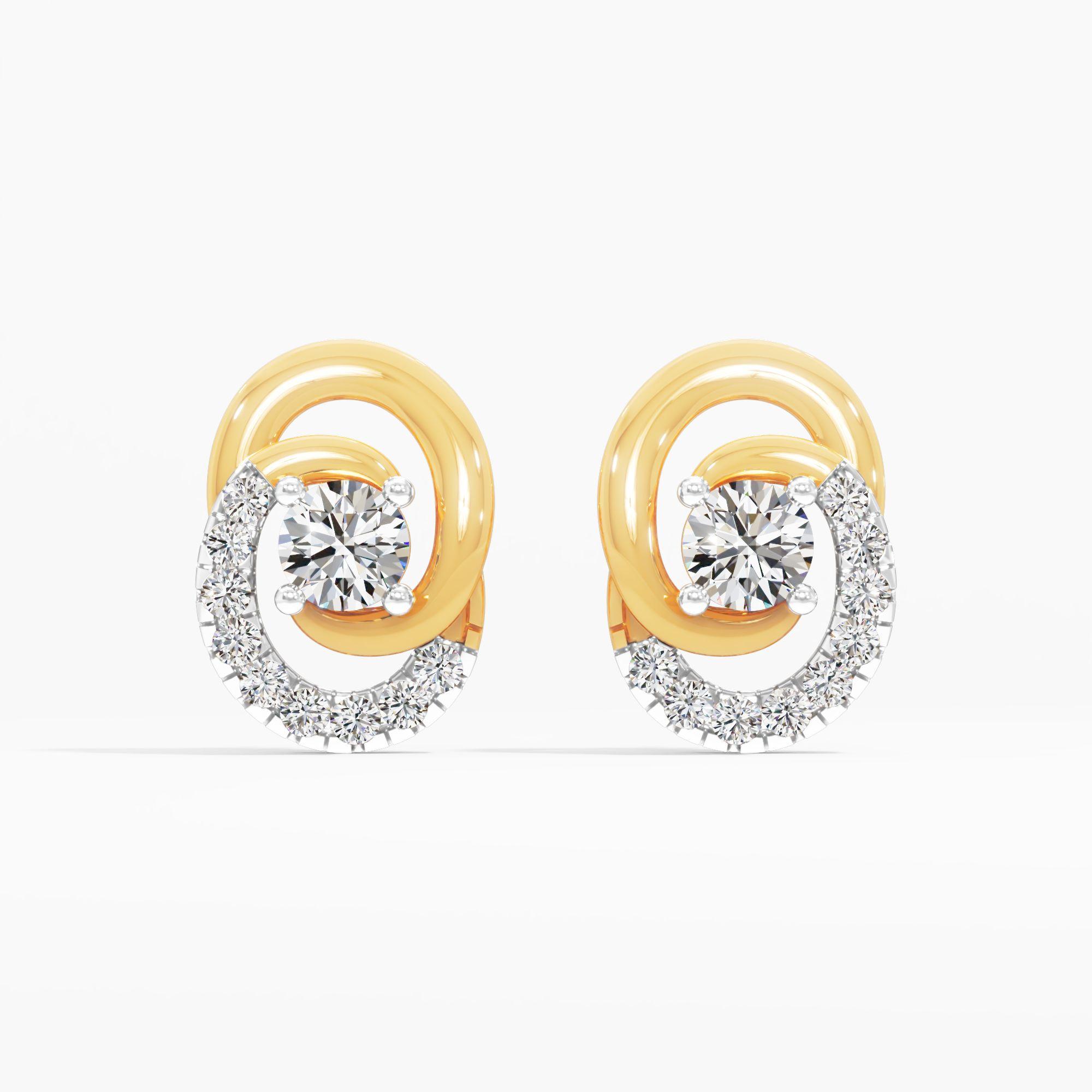 Interloop Solitaire Stud Earrings