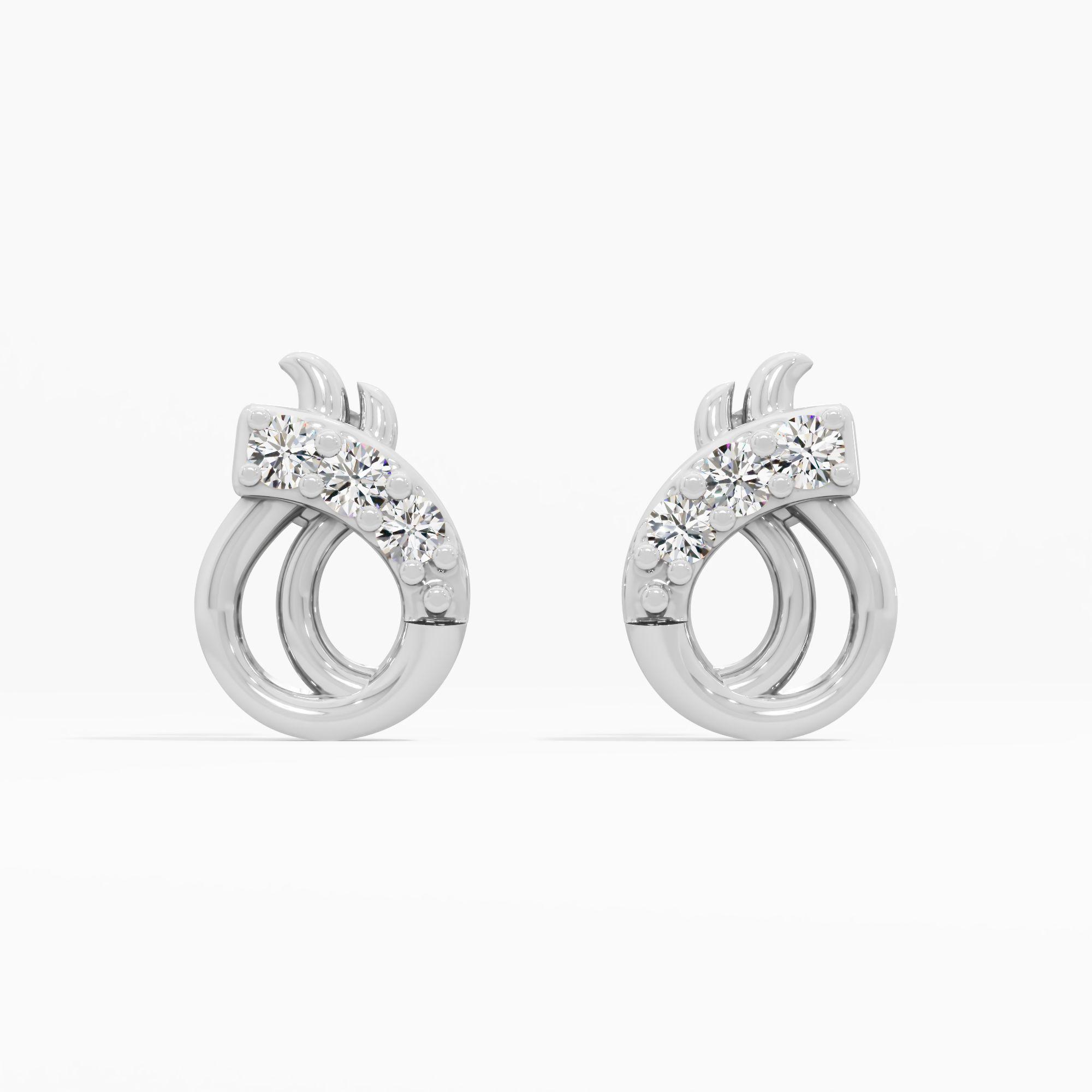 Parallel Arc Stud Earrings