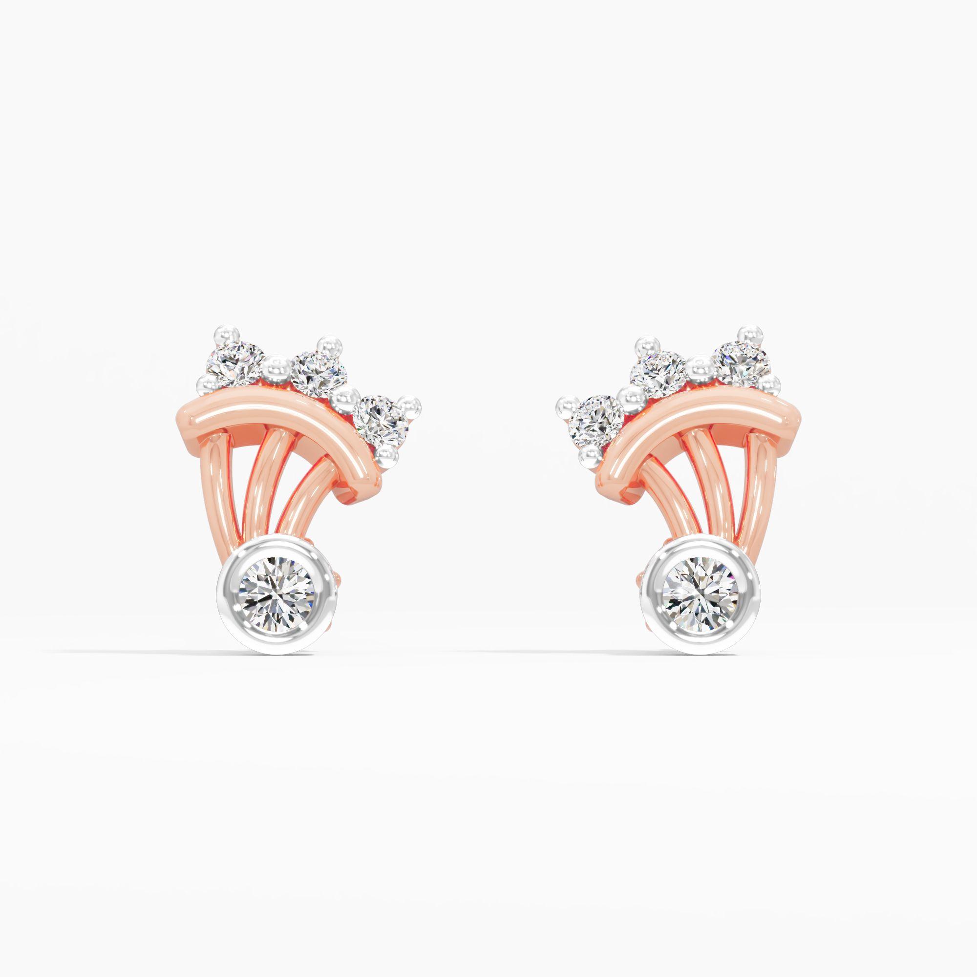 Tiara Charm Stud Earrings