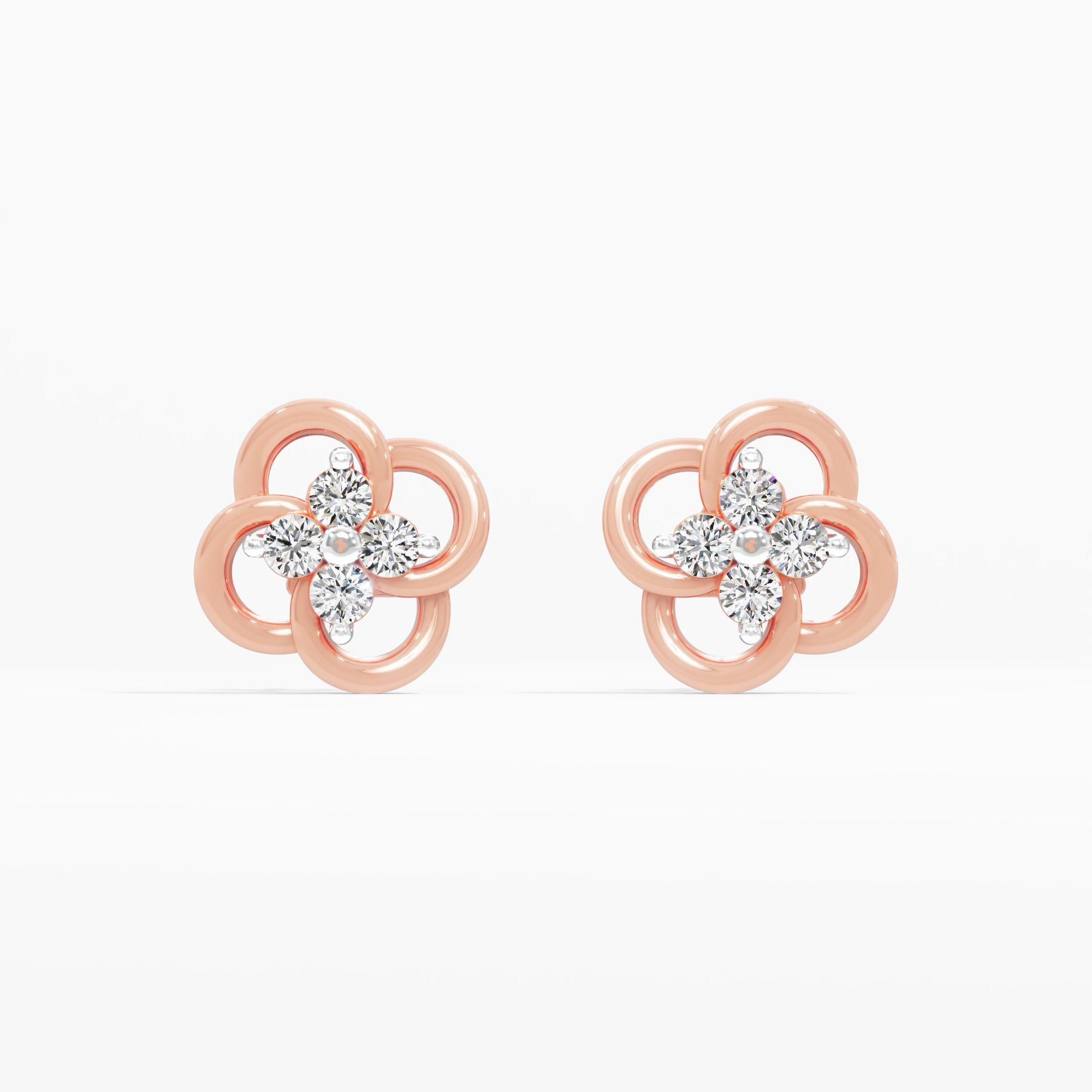 Petal Bloom Cluster Stud Earrings
