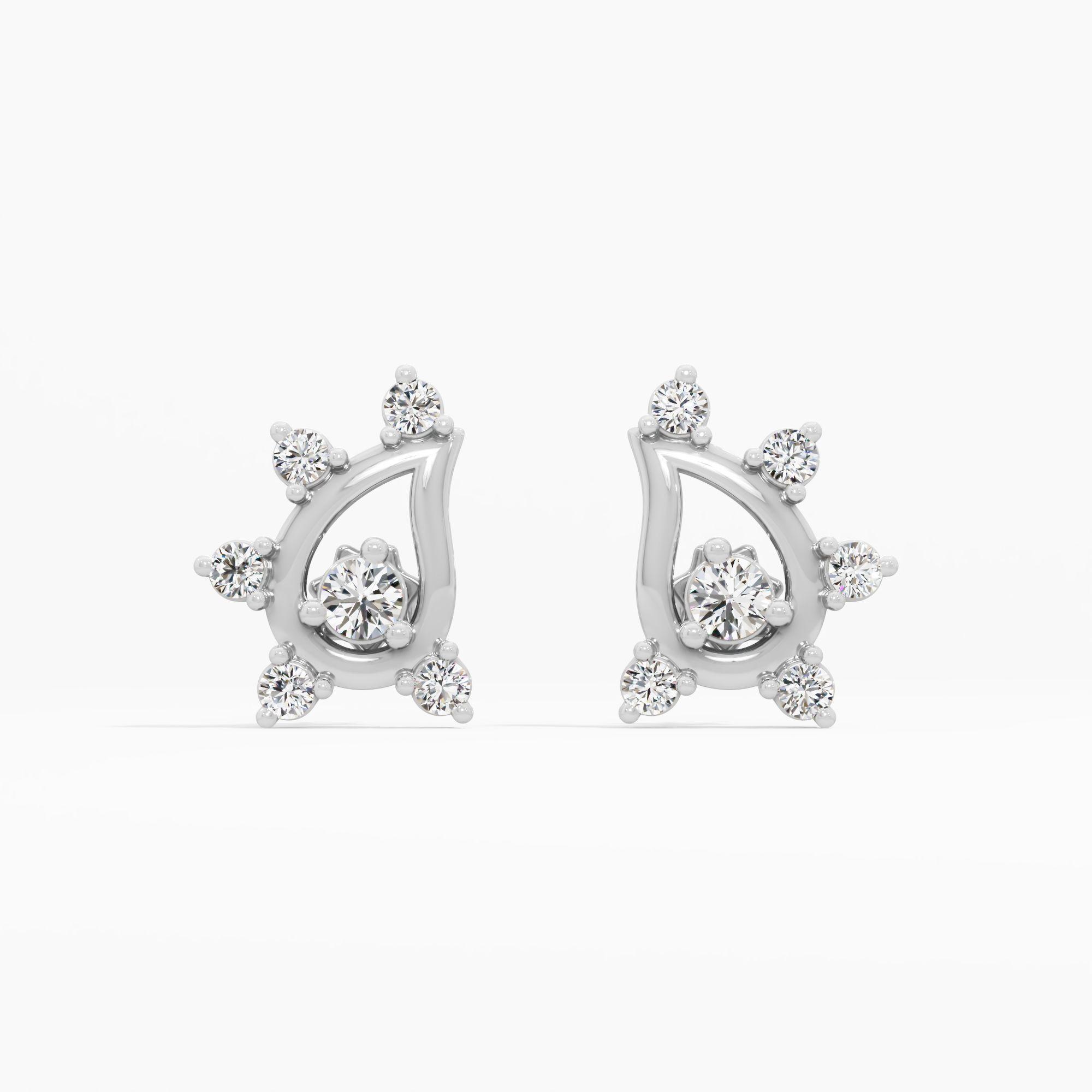 Celestial Drizzle Halo Stud Earrings