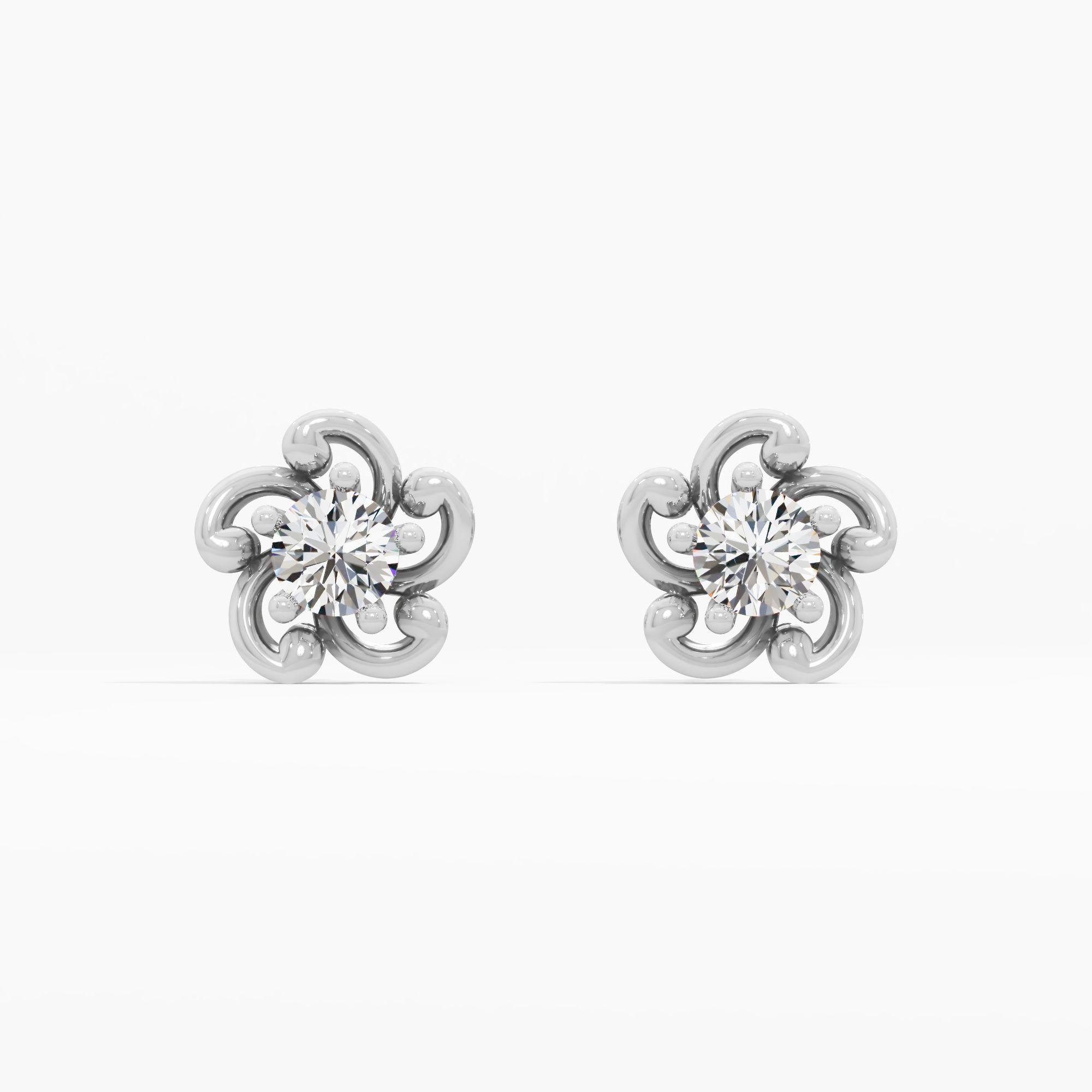 Twinkling Floweret Stud Earrings