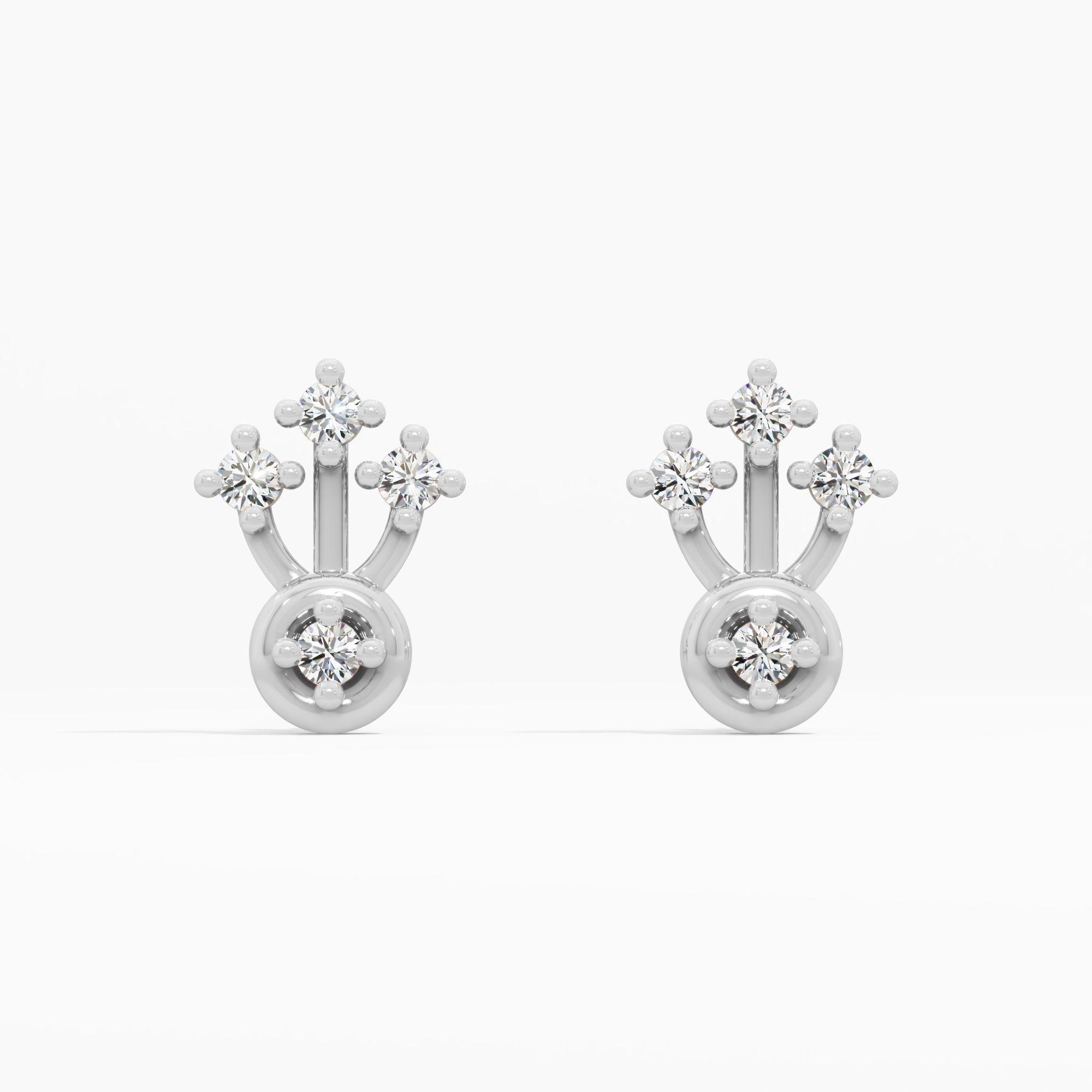 Royal Scepter Diamond Earrings