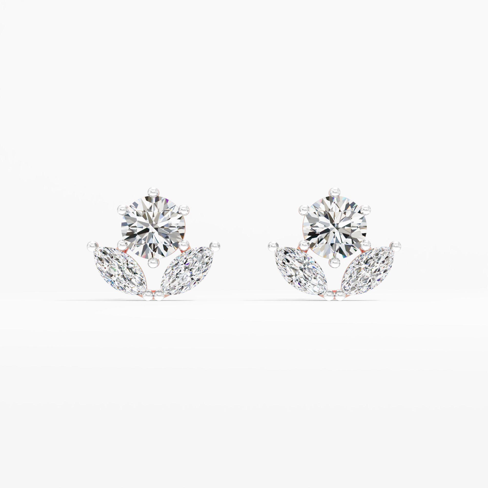 Marquise Crest Stud Earrings