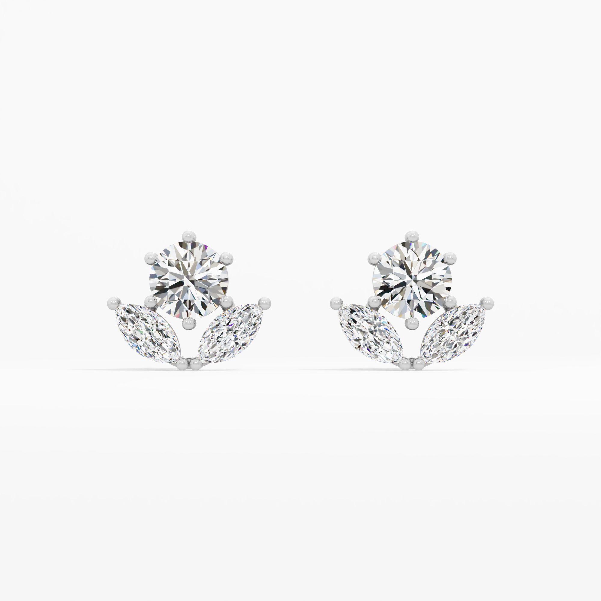 Marquise Crest Stud Earrings