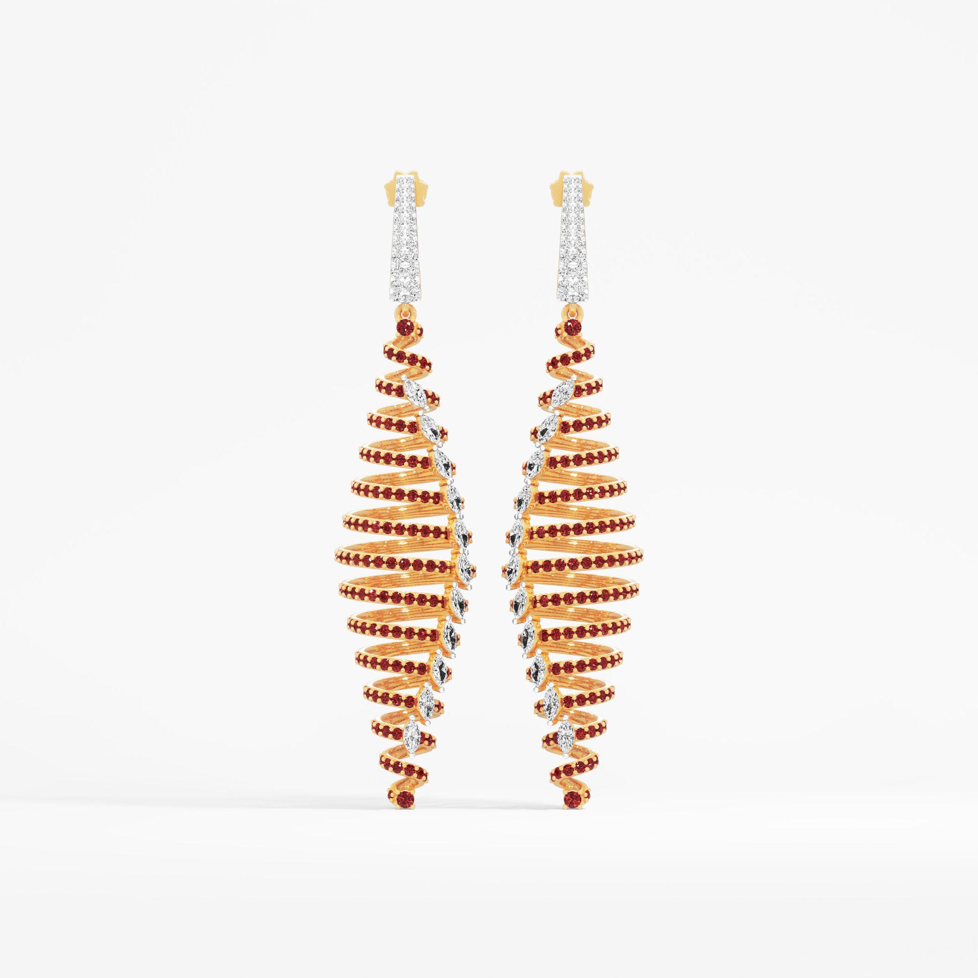 Ember Twist Dangle Earrings