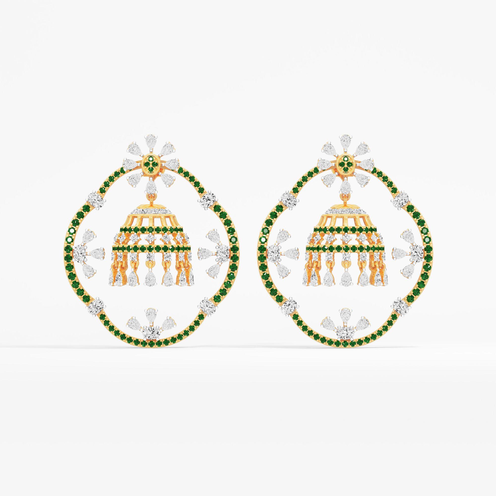 Celestial Bell Bloom Cocktail Earrings