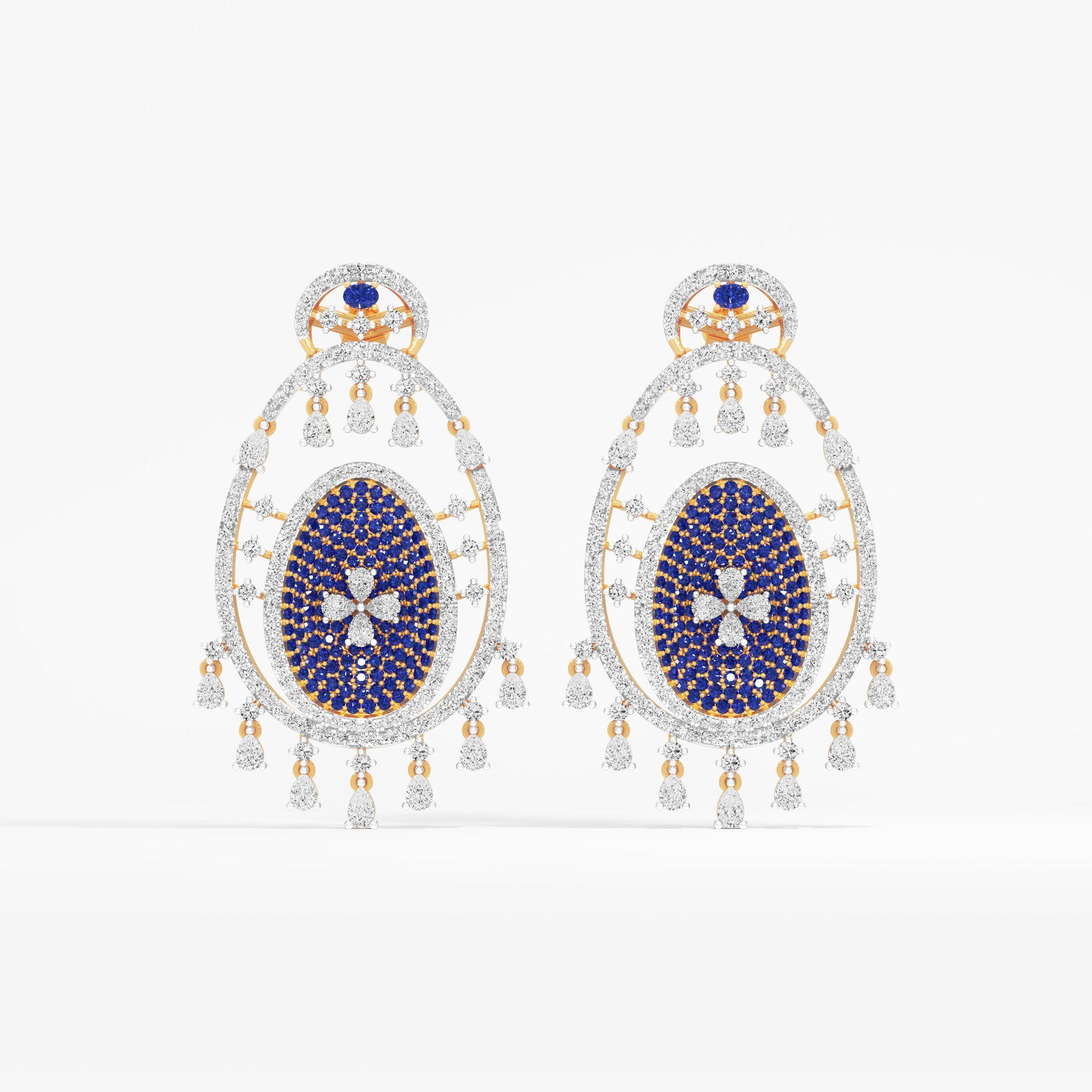 Eternal Night Bloom Dangle Earrings