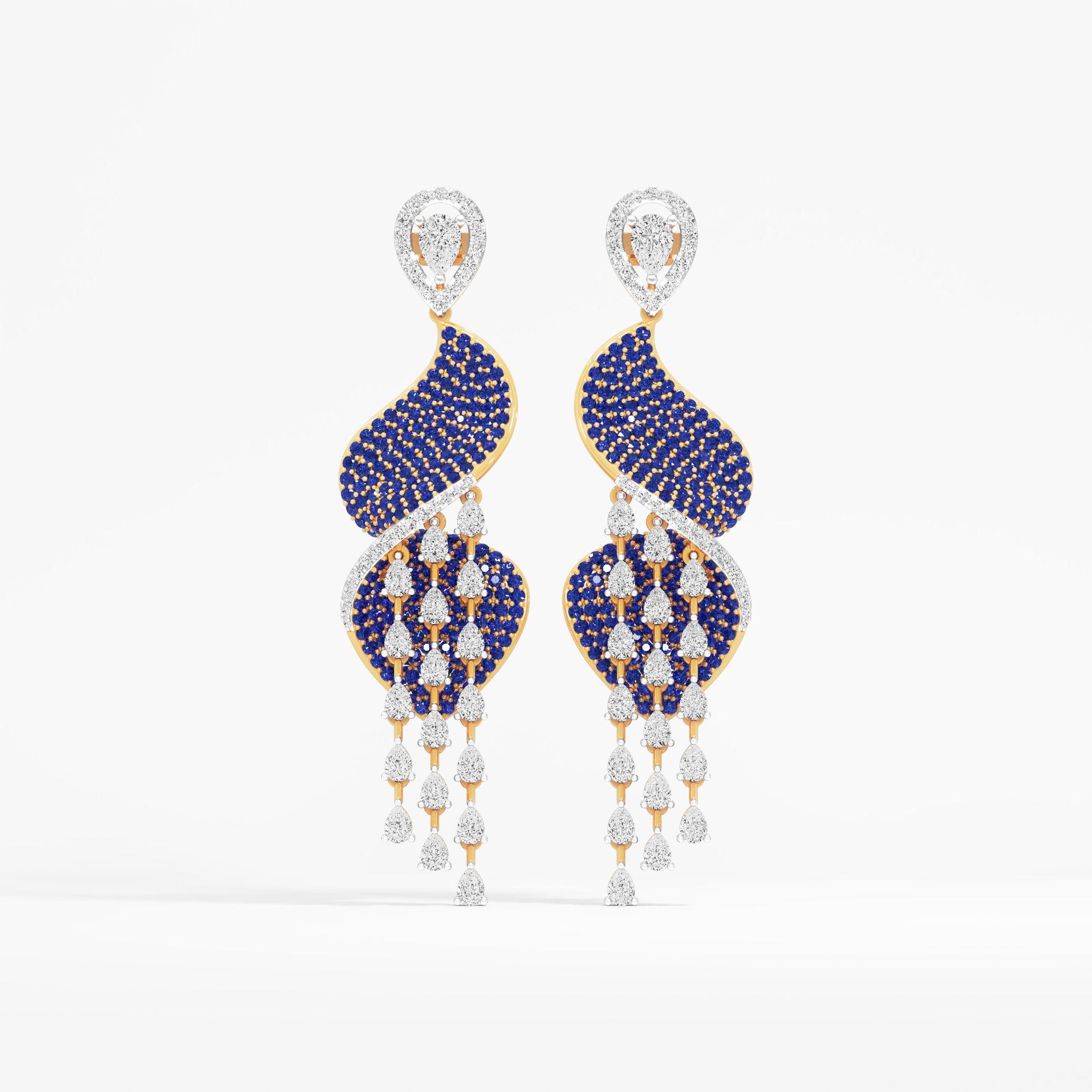 Drifting Waves Dangle Earrings