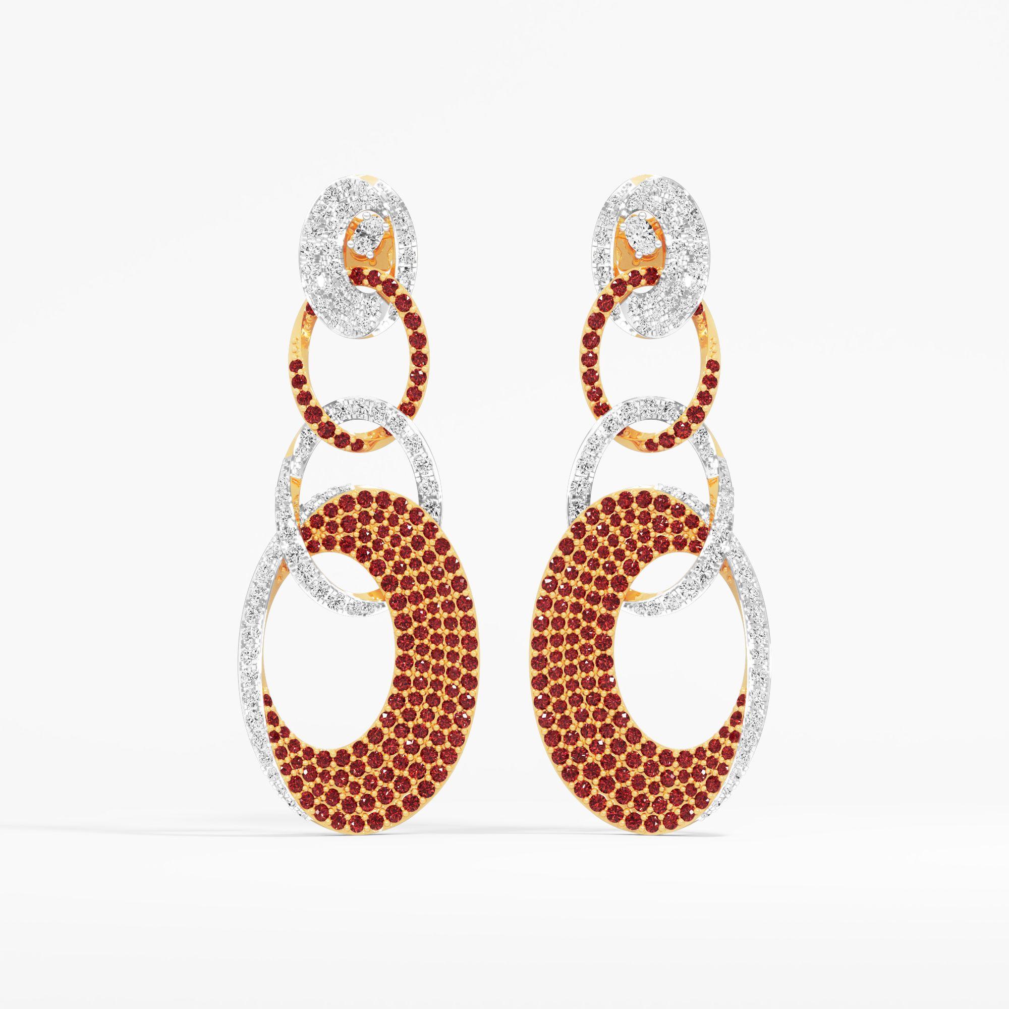 Glowing Orbit Dangle Earrings