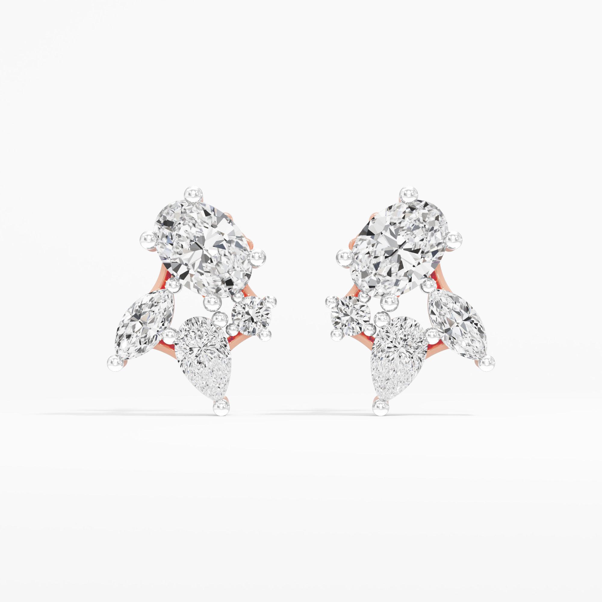 Celestial Polar Stud Earrings