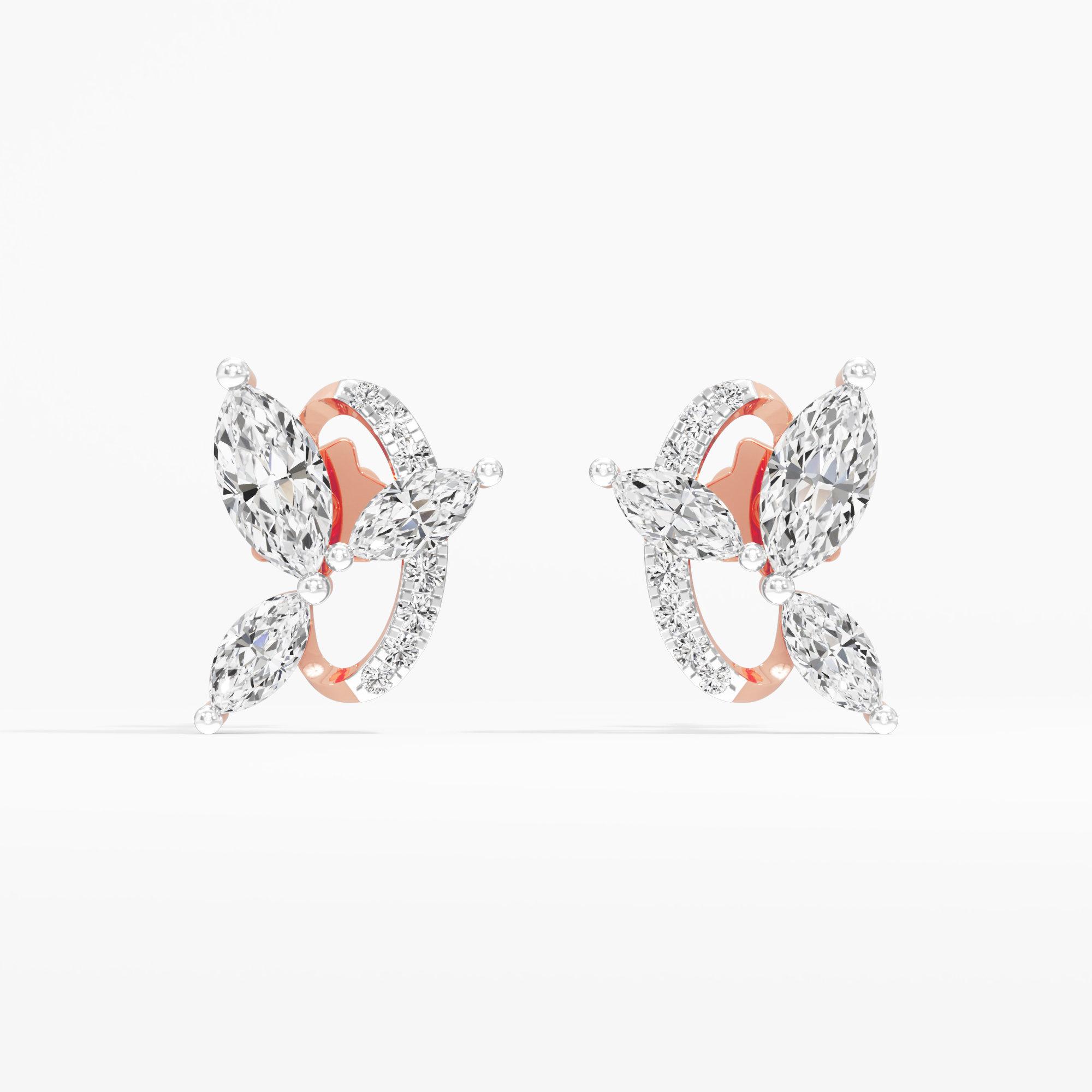 Fluttering Marquise Stud Earrings