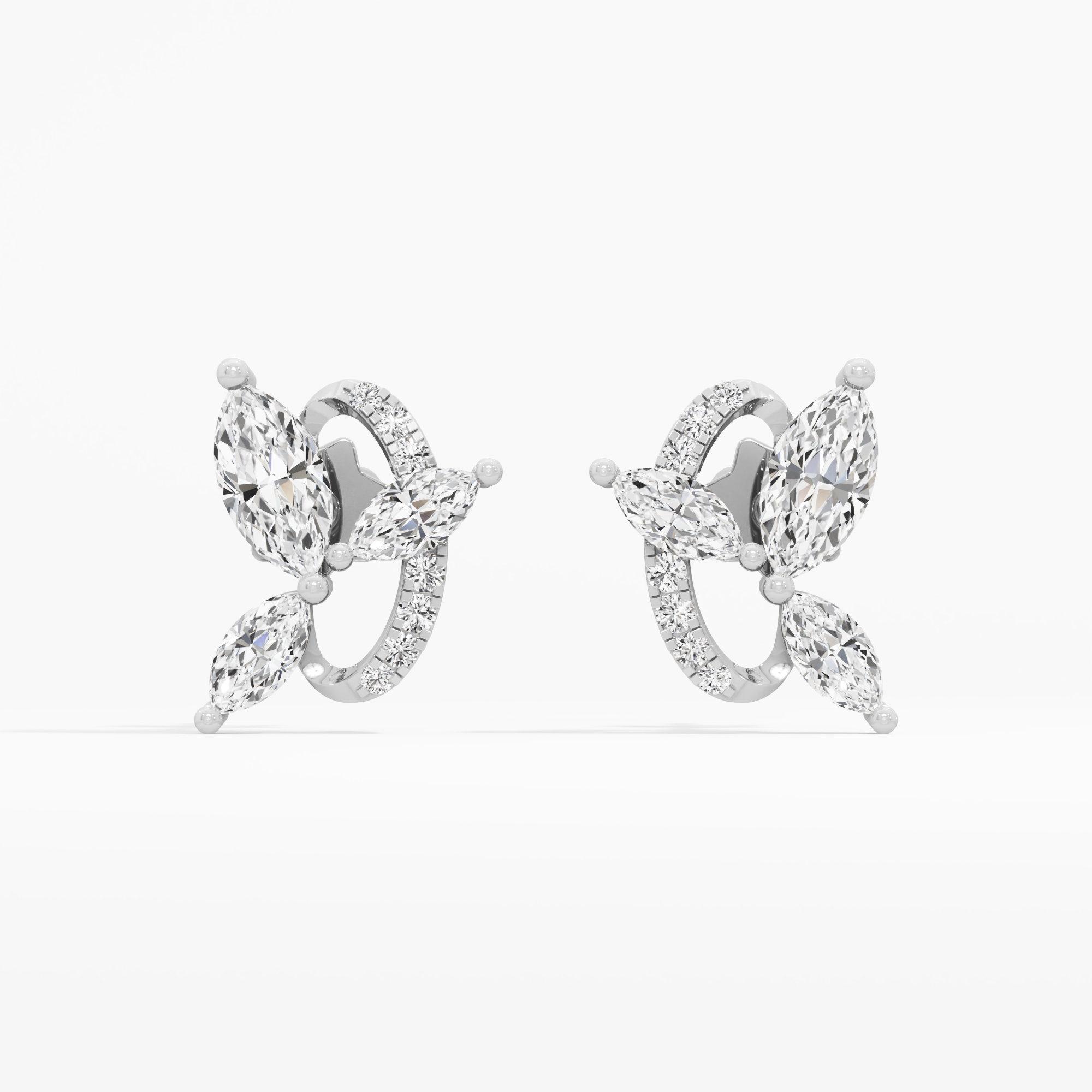 Fluttering Marquise Stud Earrings