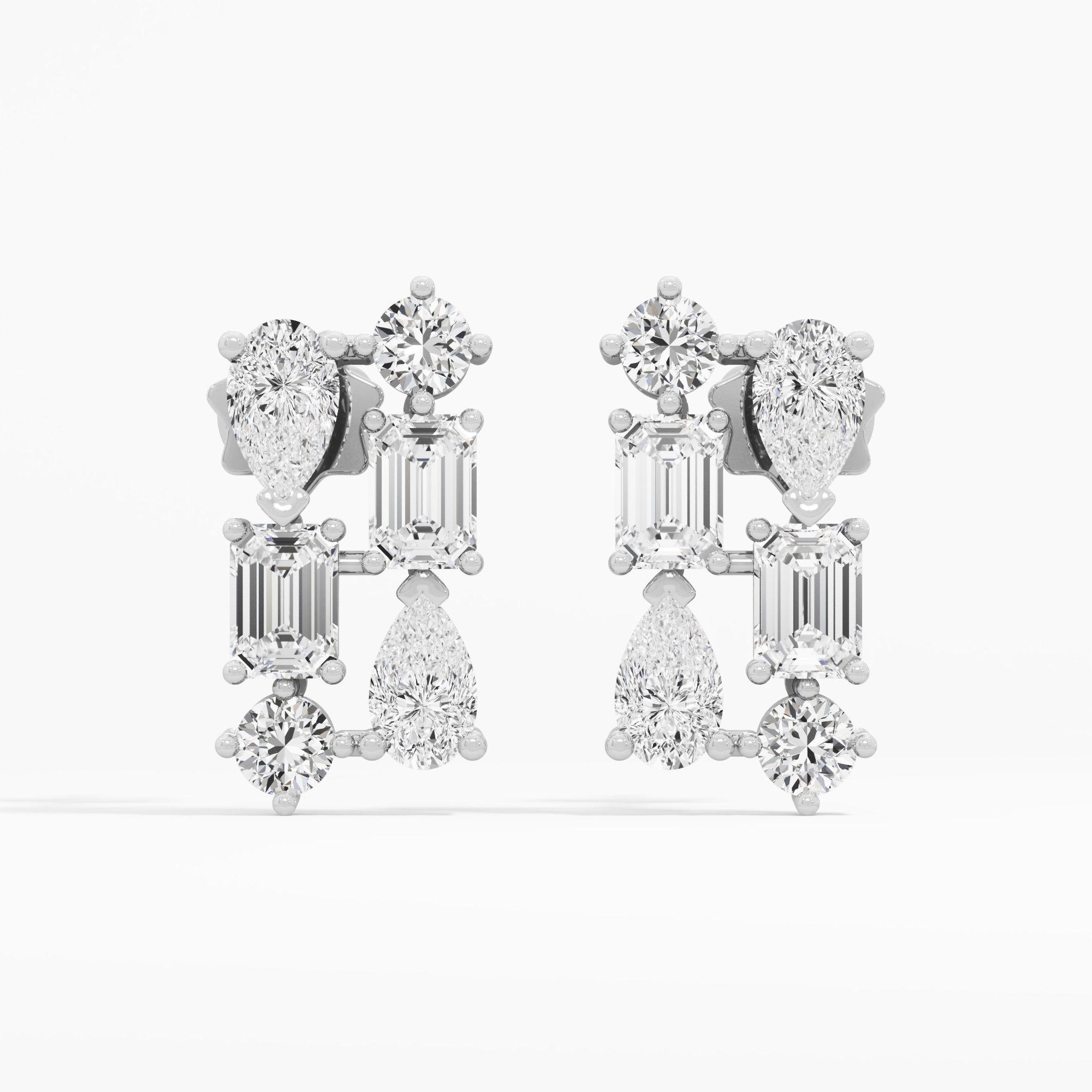 Linear Radiance Stud Earrings