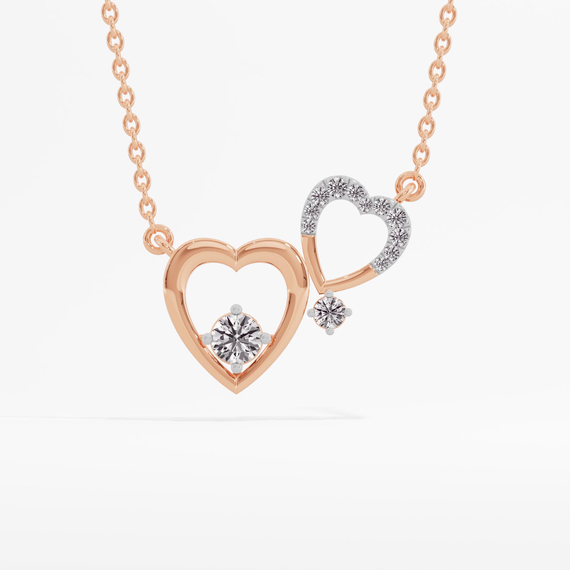 Forever Bond Solitaire Heart Necklace - Comes With Matching Chain