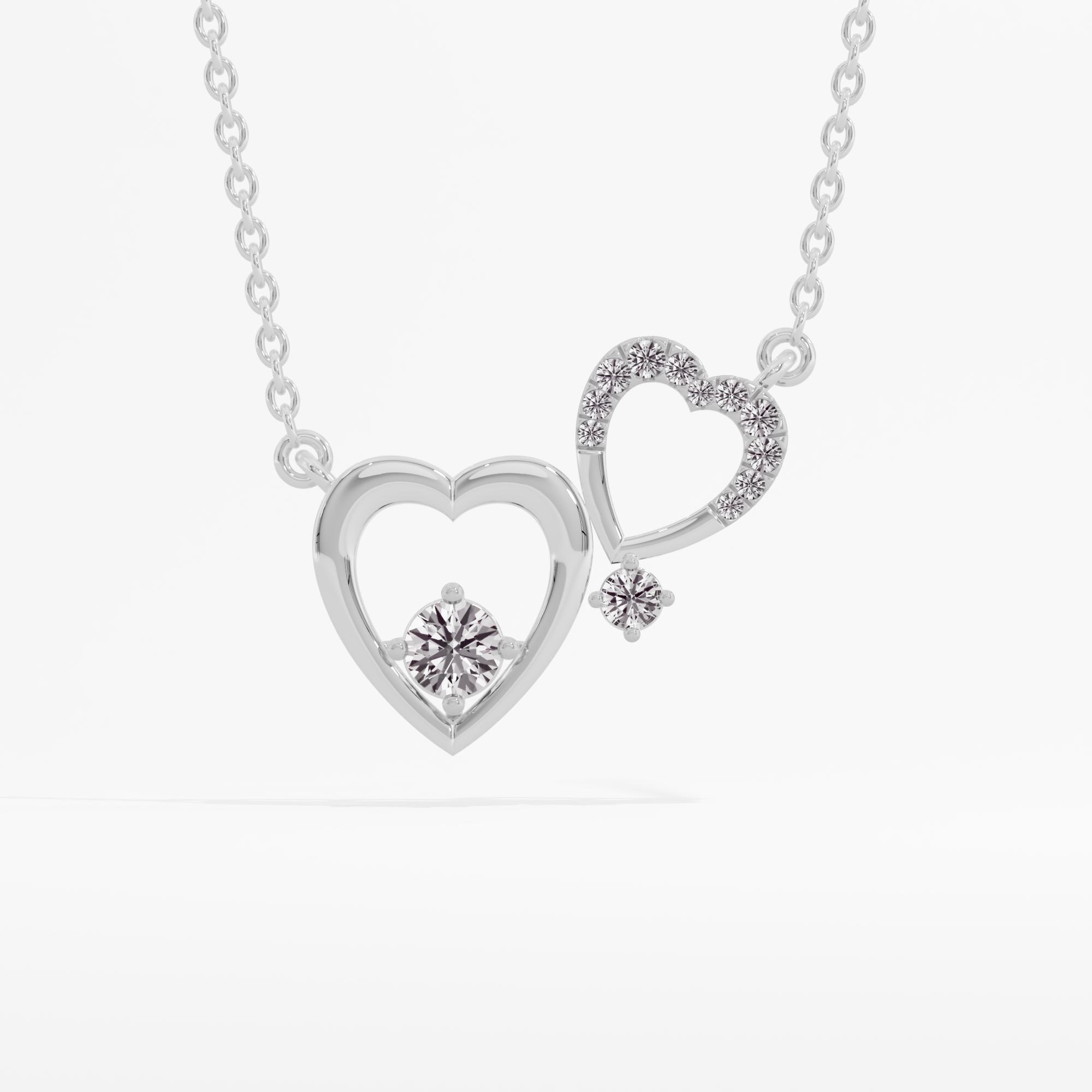 Forever Bond Solitaire Heart Necklace - Comes With Matching Chain