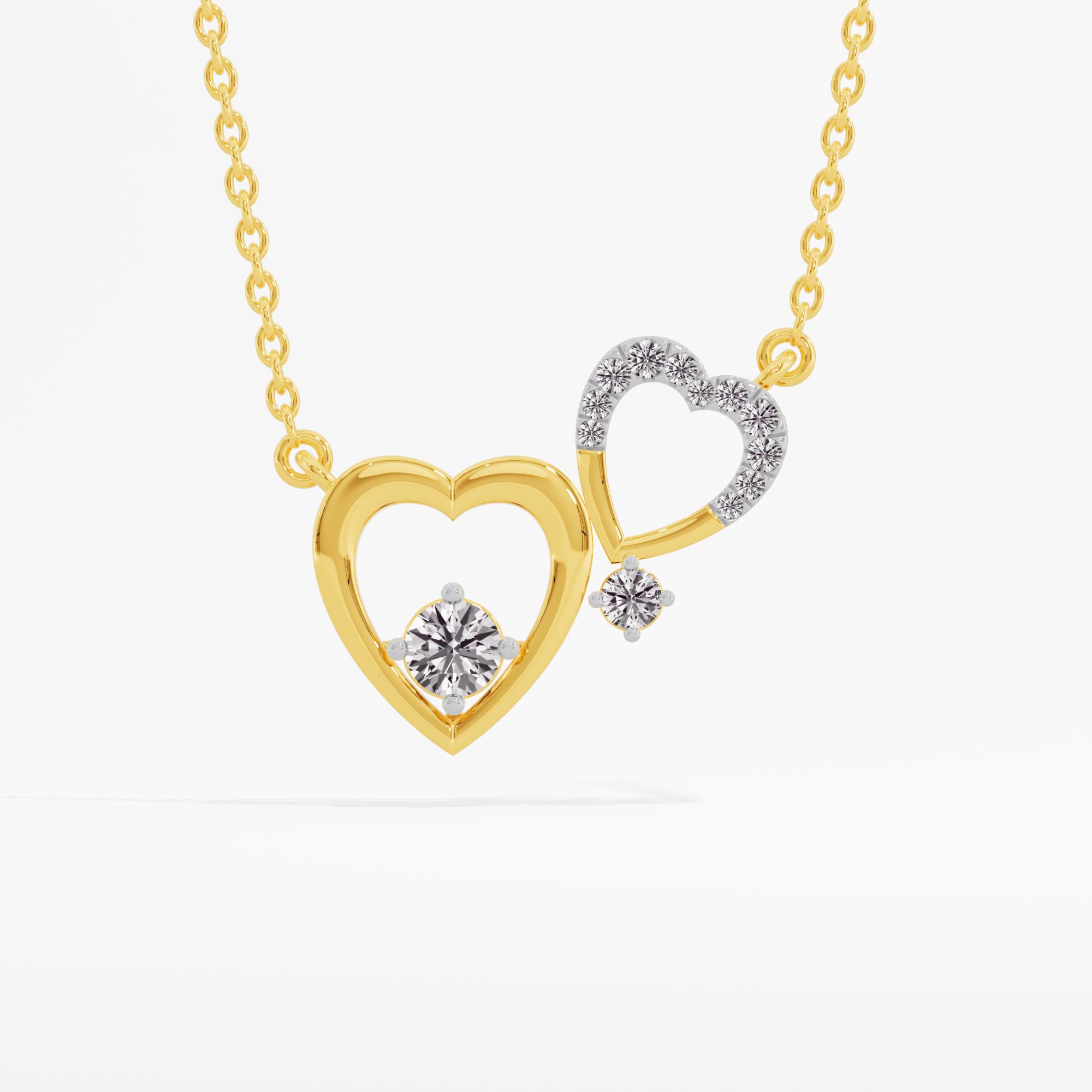 Forever Bond Solitaire Heart Necklace - Comes With Matching Chain