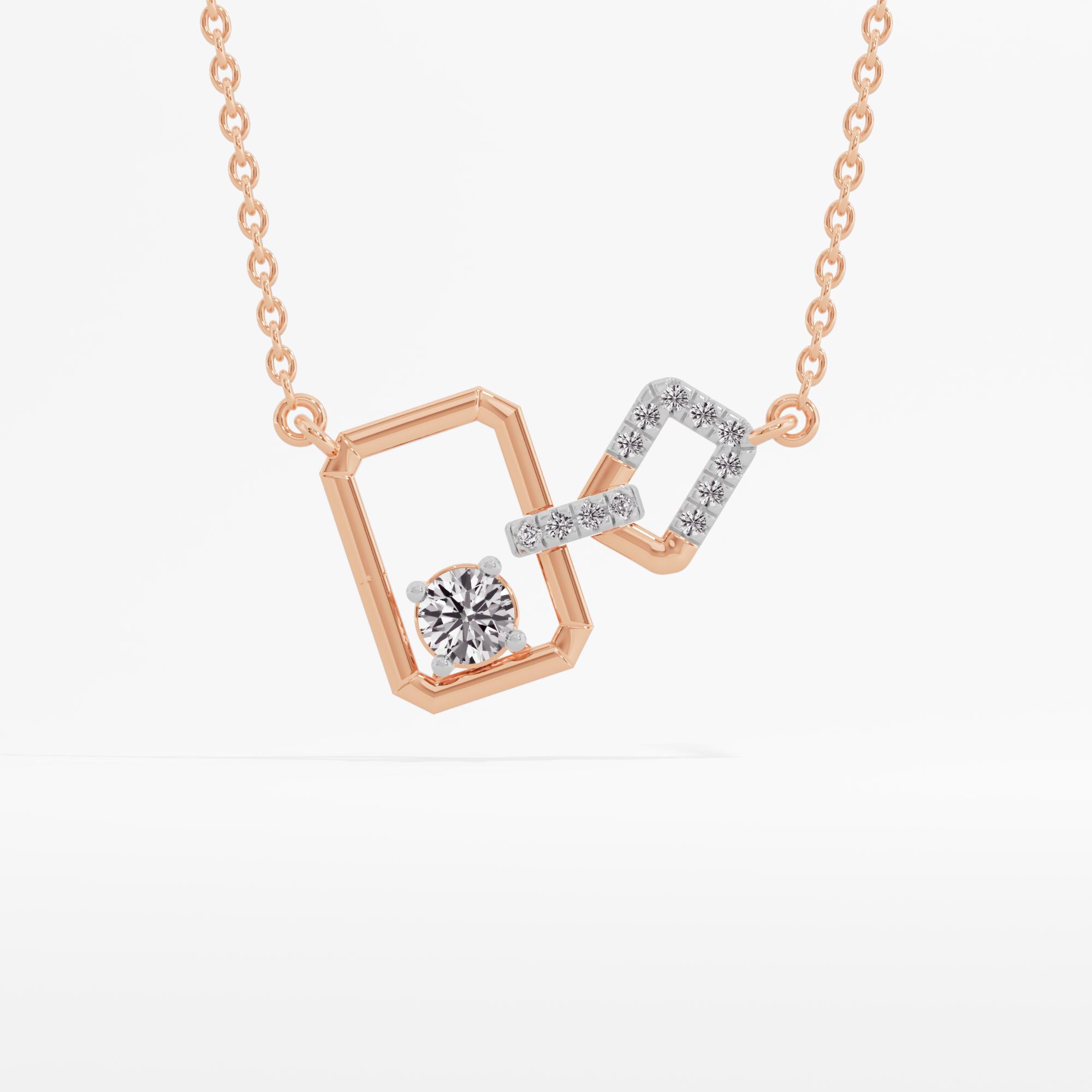 GeoEmerald Bond Solitaire Necklace (Chain Included)