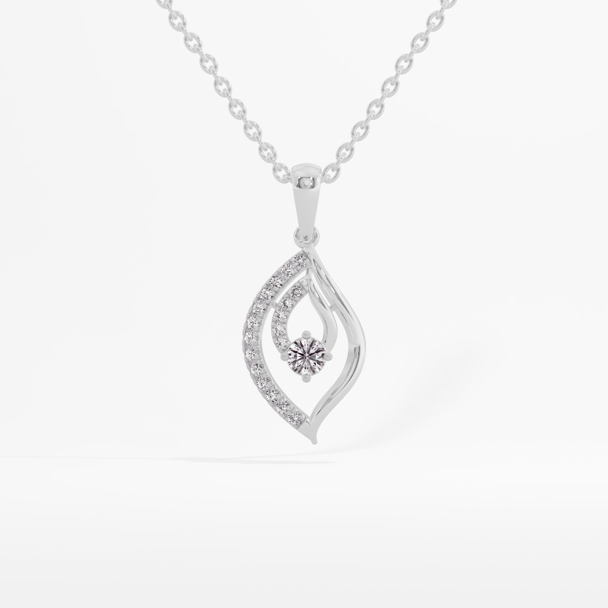 Lovely Leaflet Solitaire Pendant