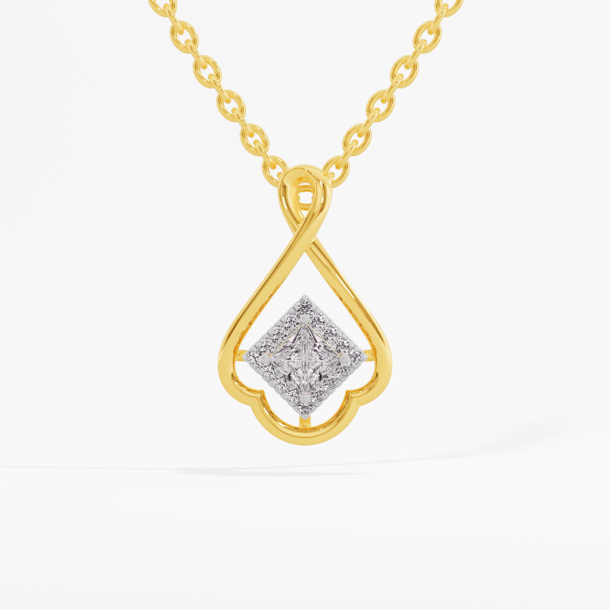 Cubical Delight Halo Pendant