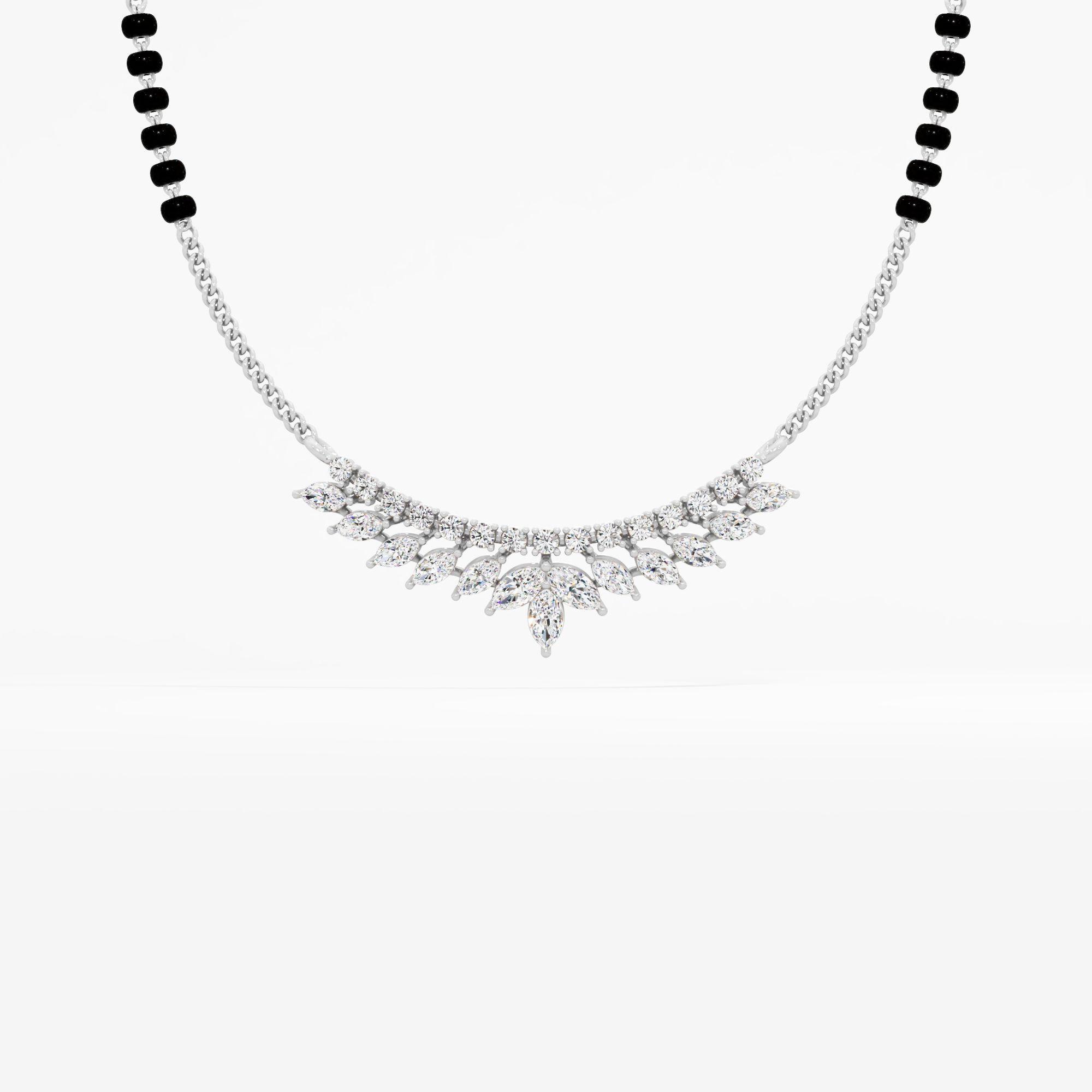 Marquise Leaf Mangalsutra Pendant