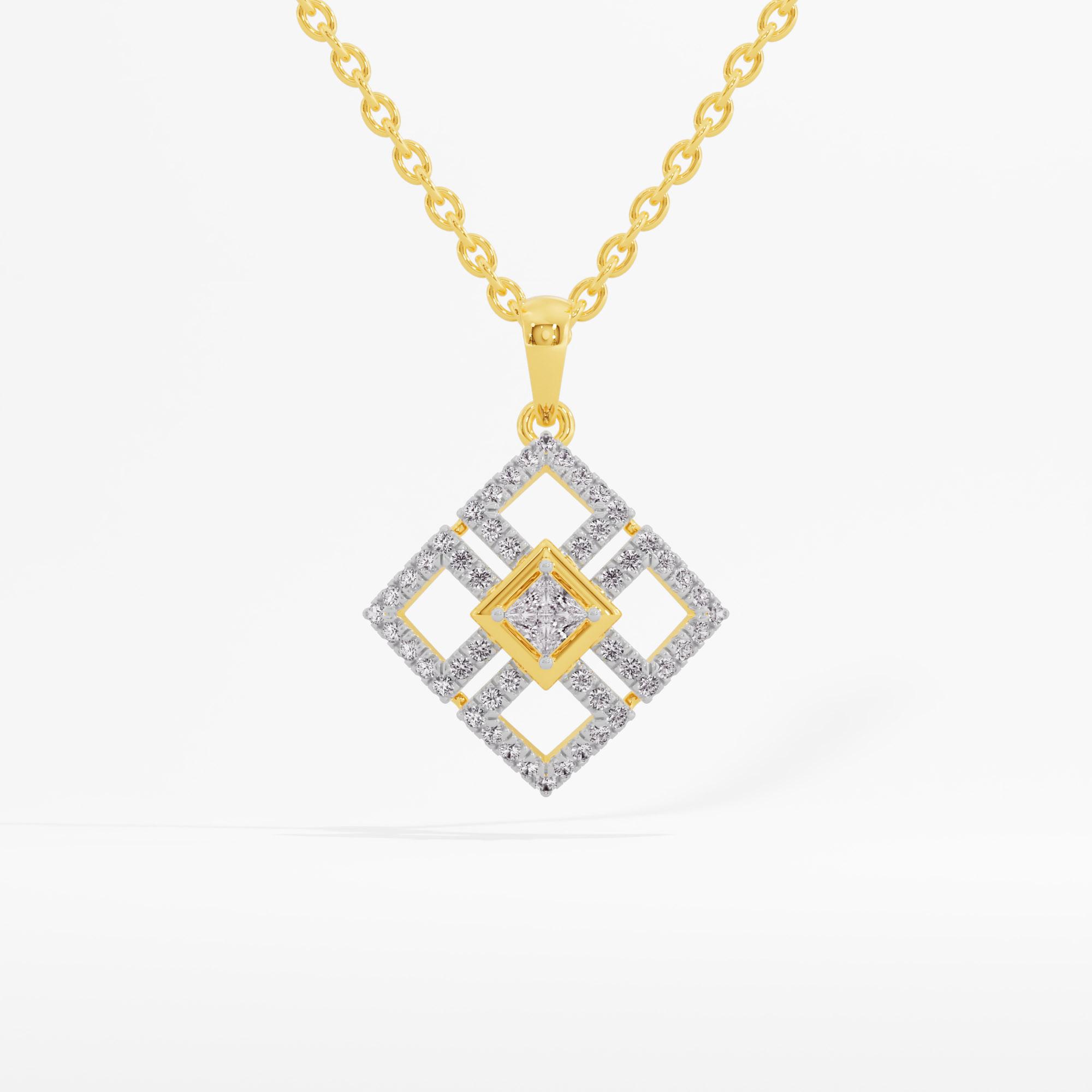 Cubic Lattice Solitaire Pendant