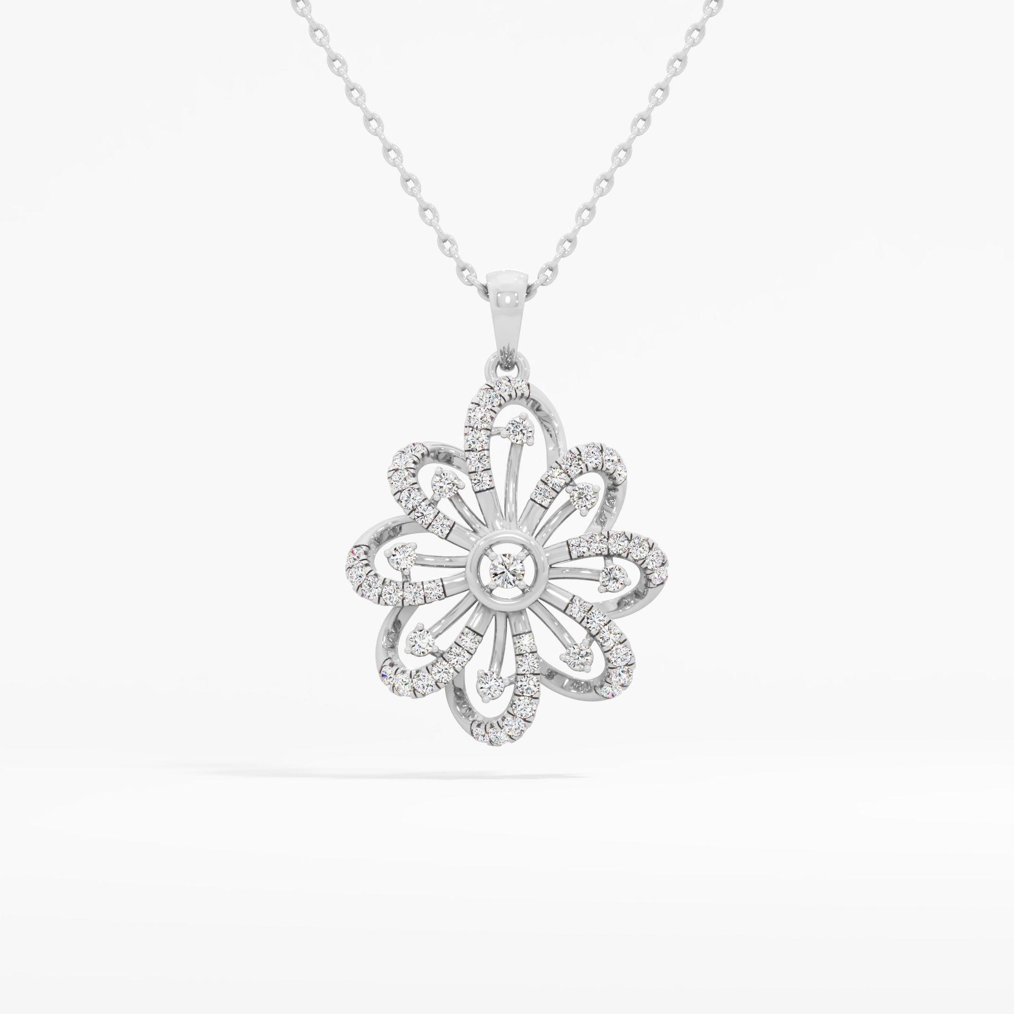 Luminous Pinwheel Floral Pendant