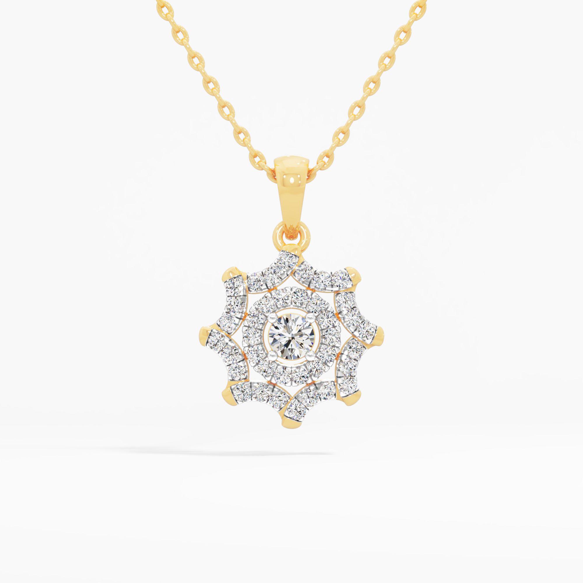 Radiant Zenith Star Halo Pendant