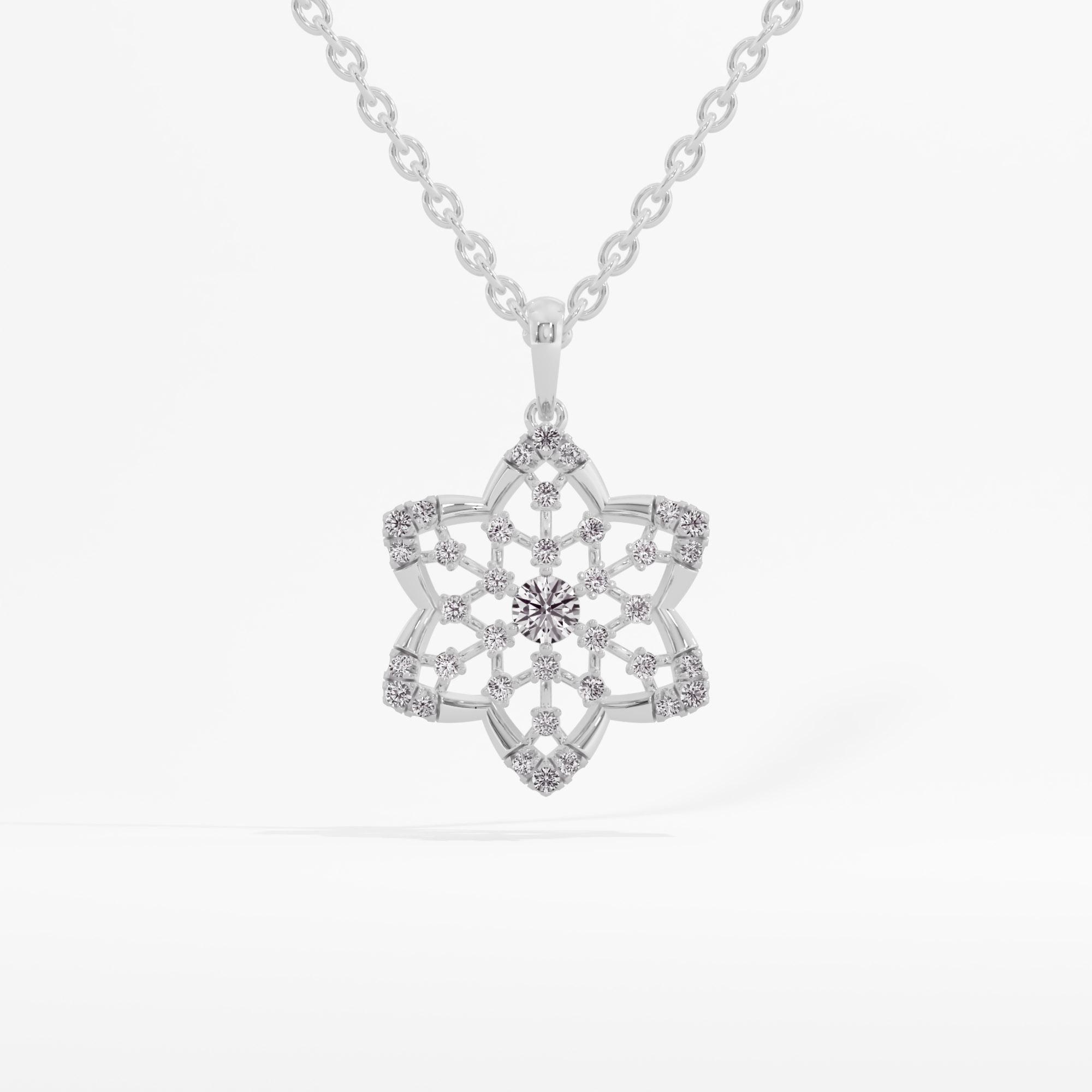 Star Bloom Solitaire Pendant