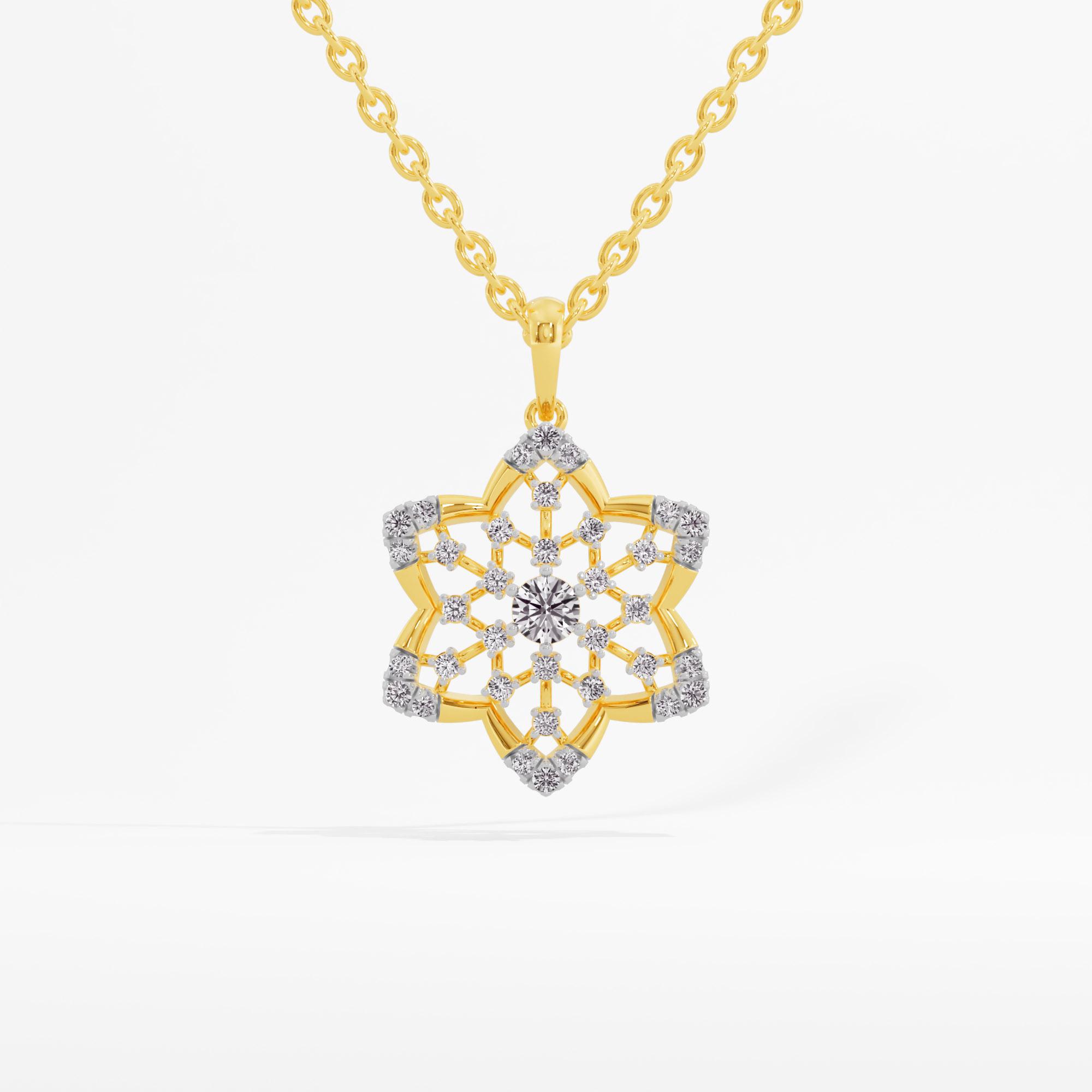Star Bloom Solitaire Pendant
