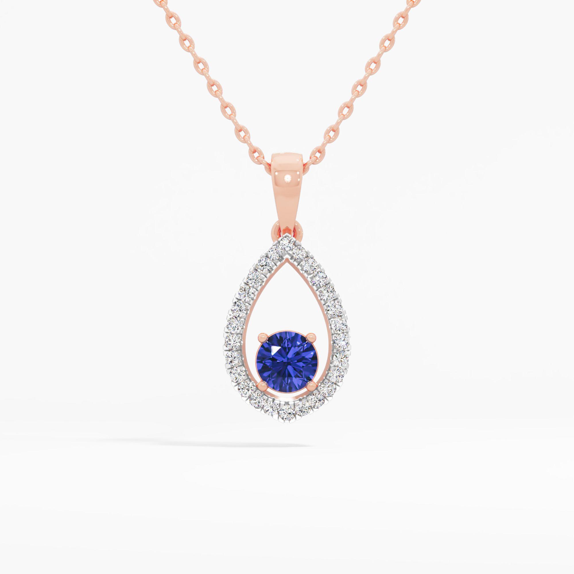Radiant Sapphire Drop Pendant