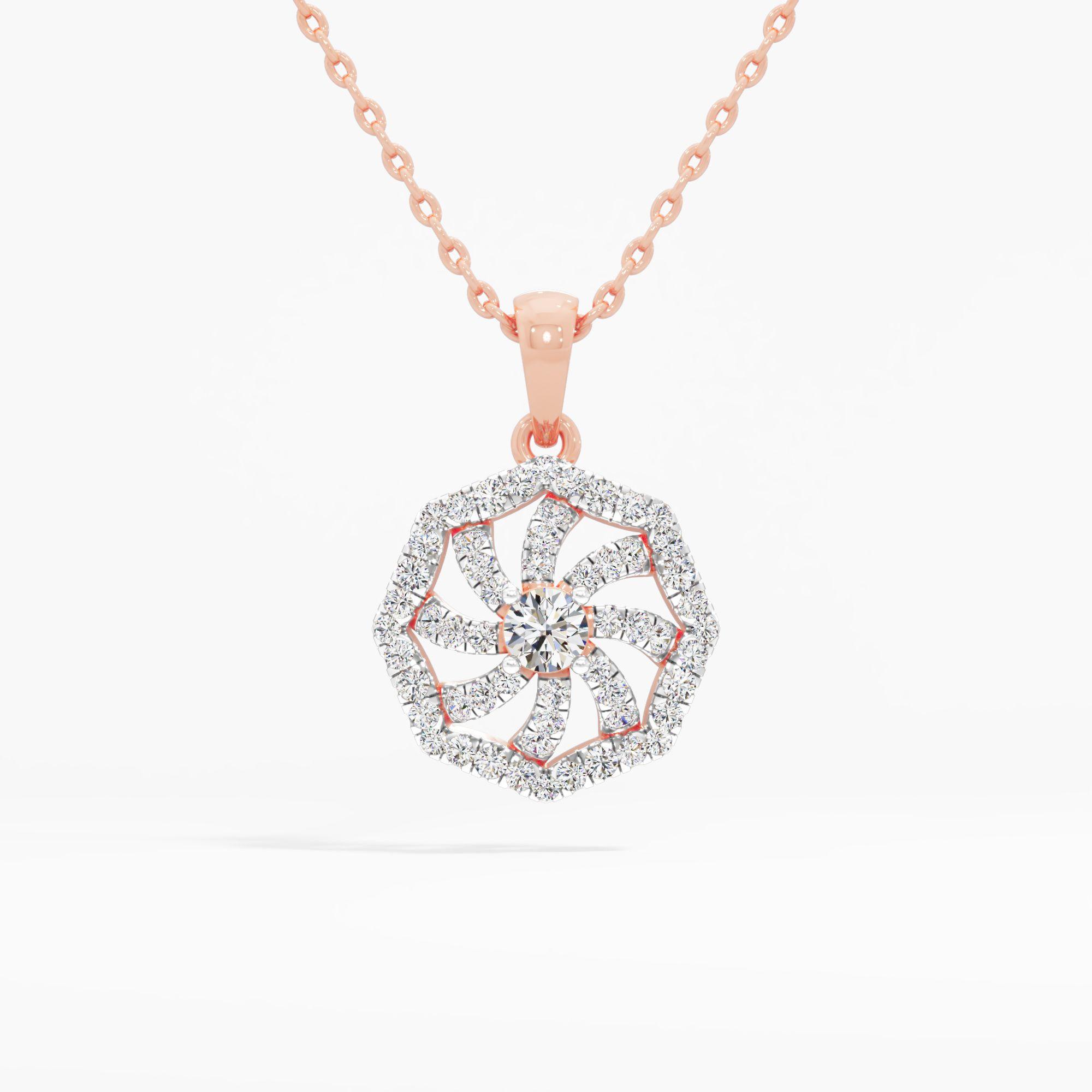 Galaxial Centric Diamond Pendant