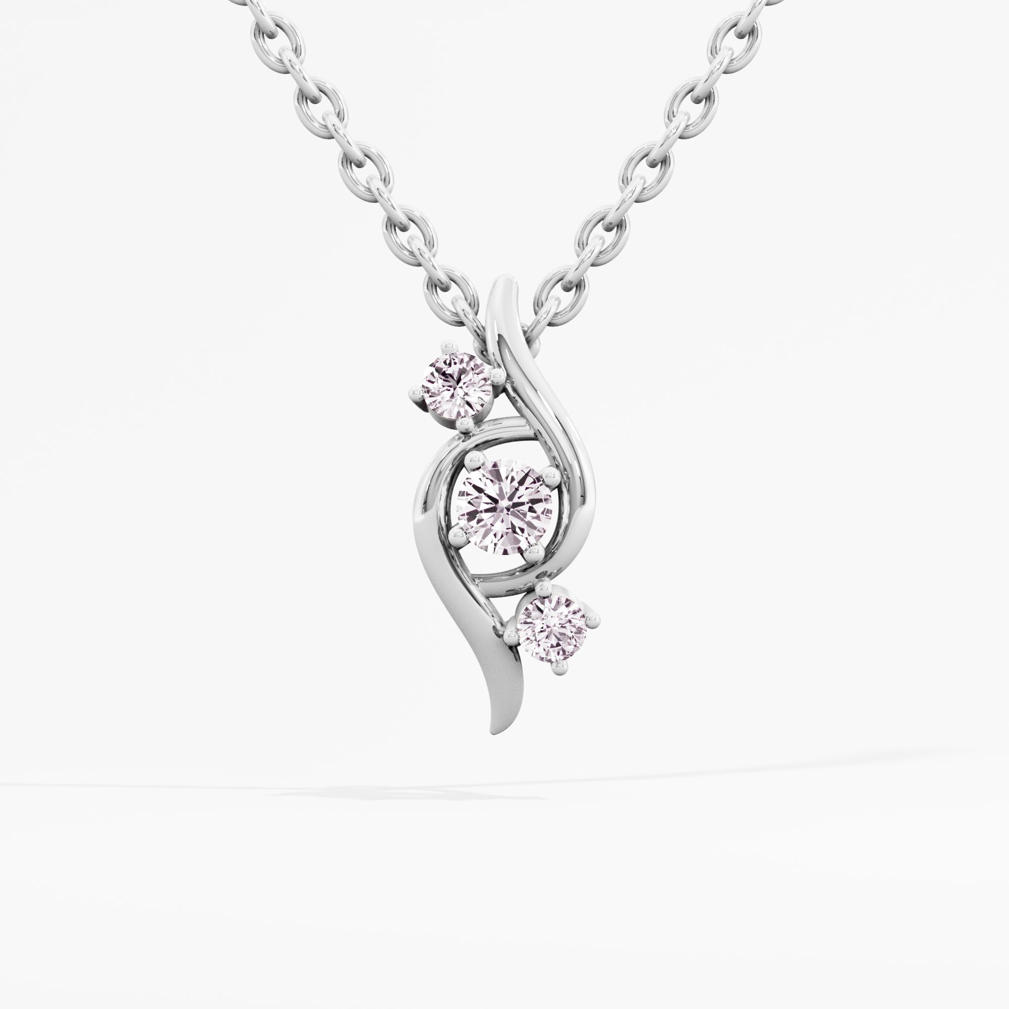 Contemporary Bloom 3 Stone Pendant
