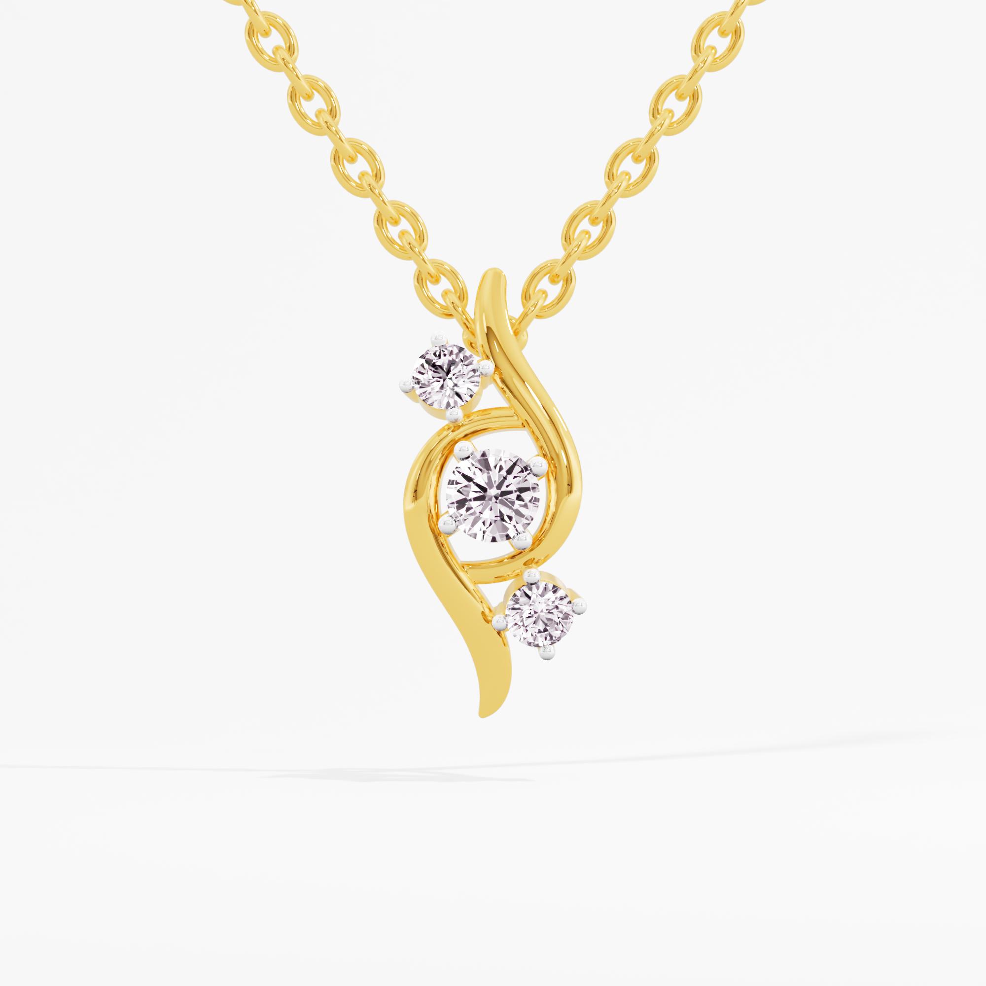 Contemporary Bloom 3 Stone Pendant