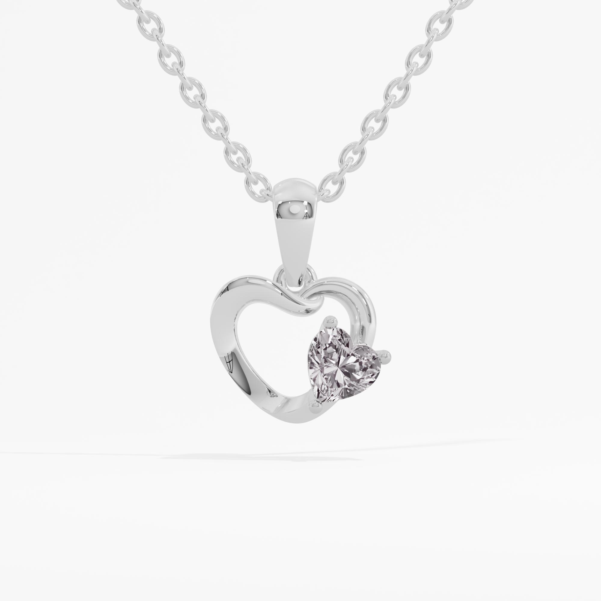 Cupid's Charm Solitaire Heart Pendant