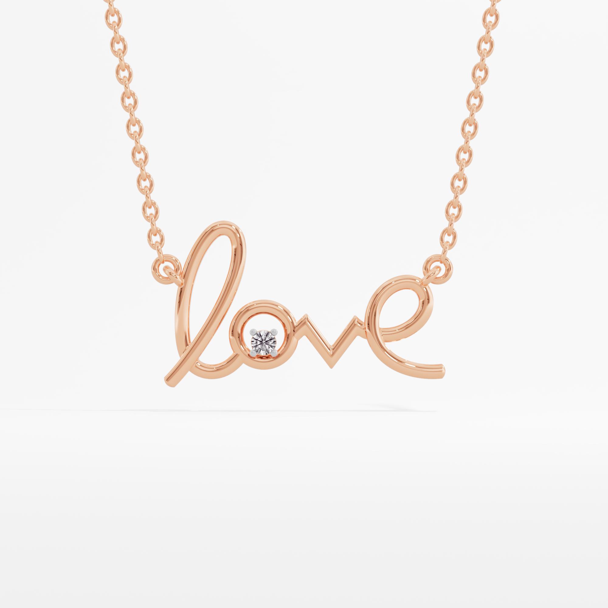 Drops of Love Solitaire Chain Necklace