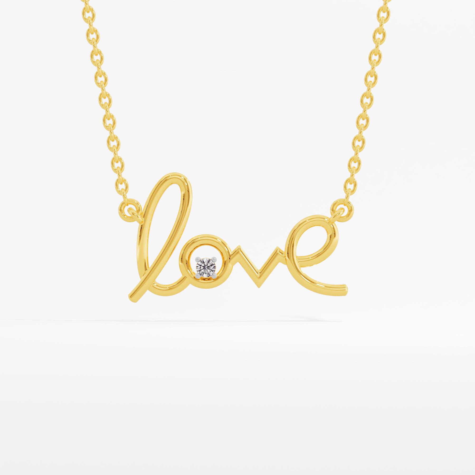 Drops of Love Solitaire Chain Necklace