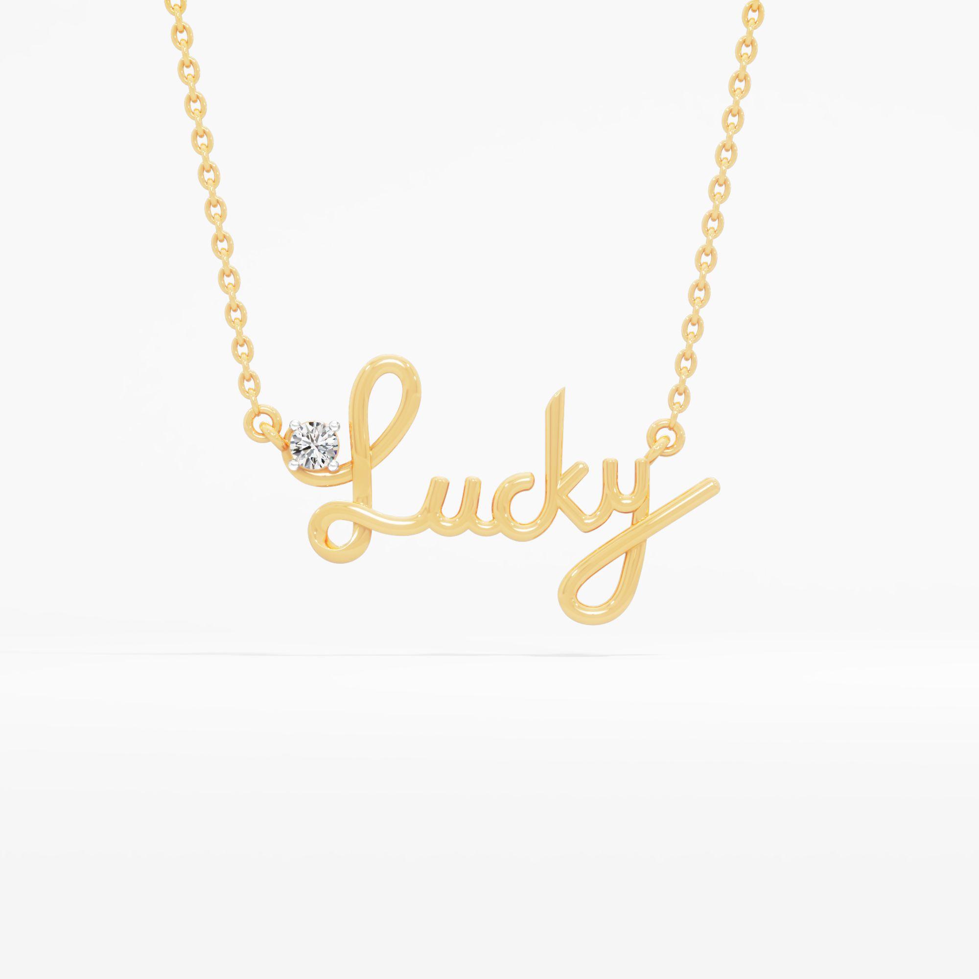 Lucky' Solitaire Diamond Pendant