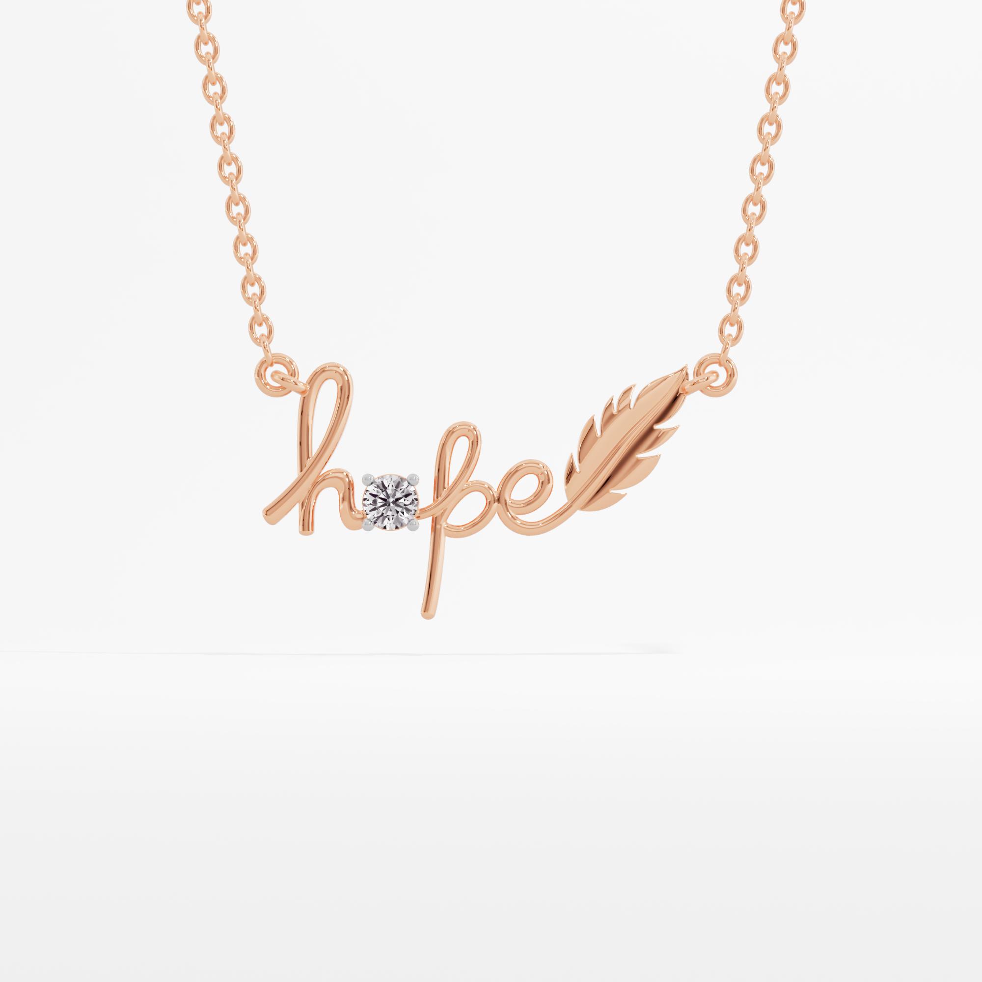 Radiating Hope Solitaire Chain Necklace w/ Chain