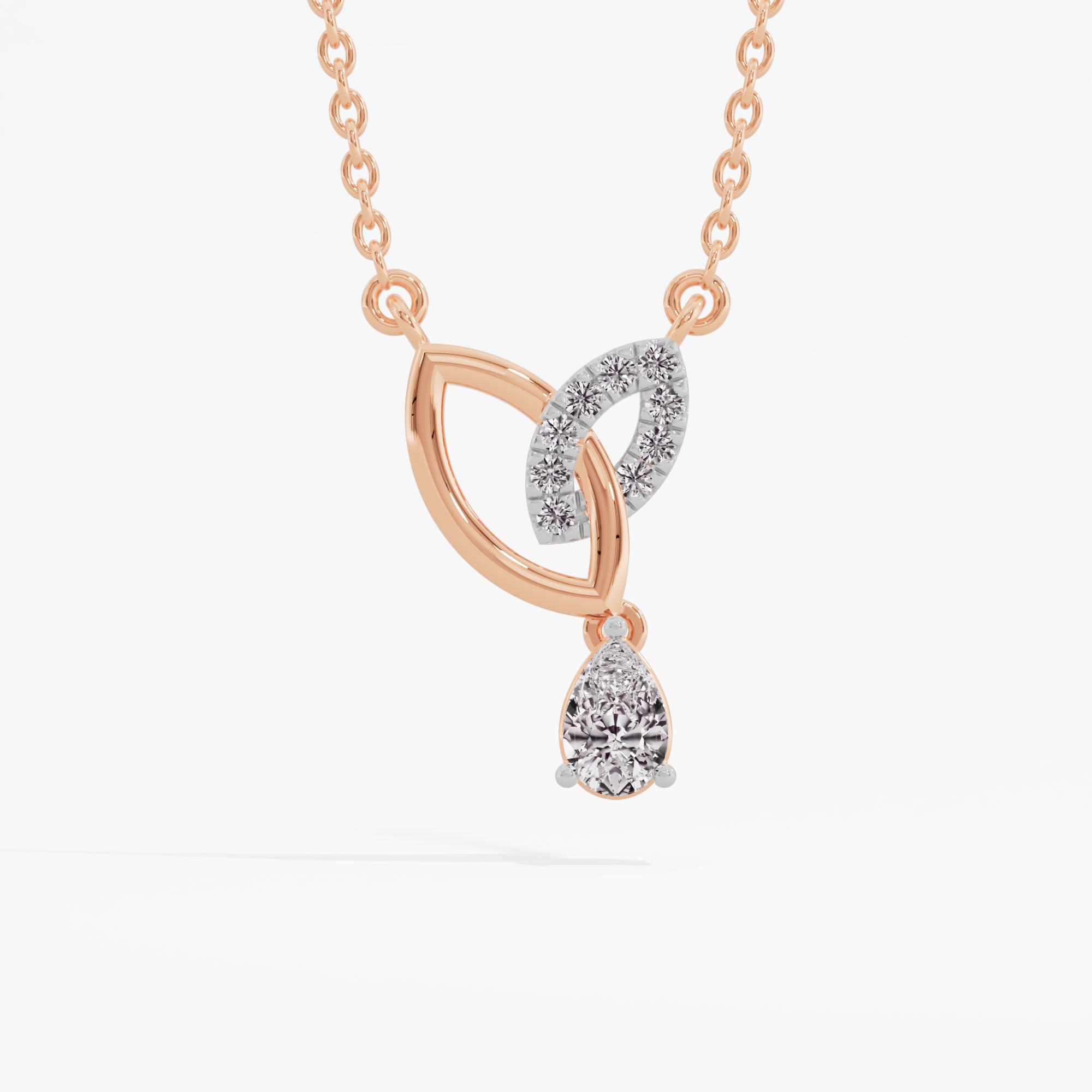 Raindrop Radiance Solitaire Chain Necklace w/ Chain