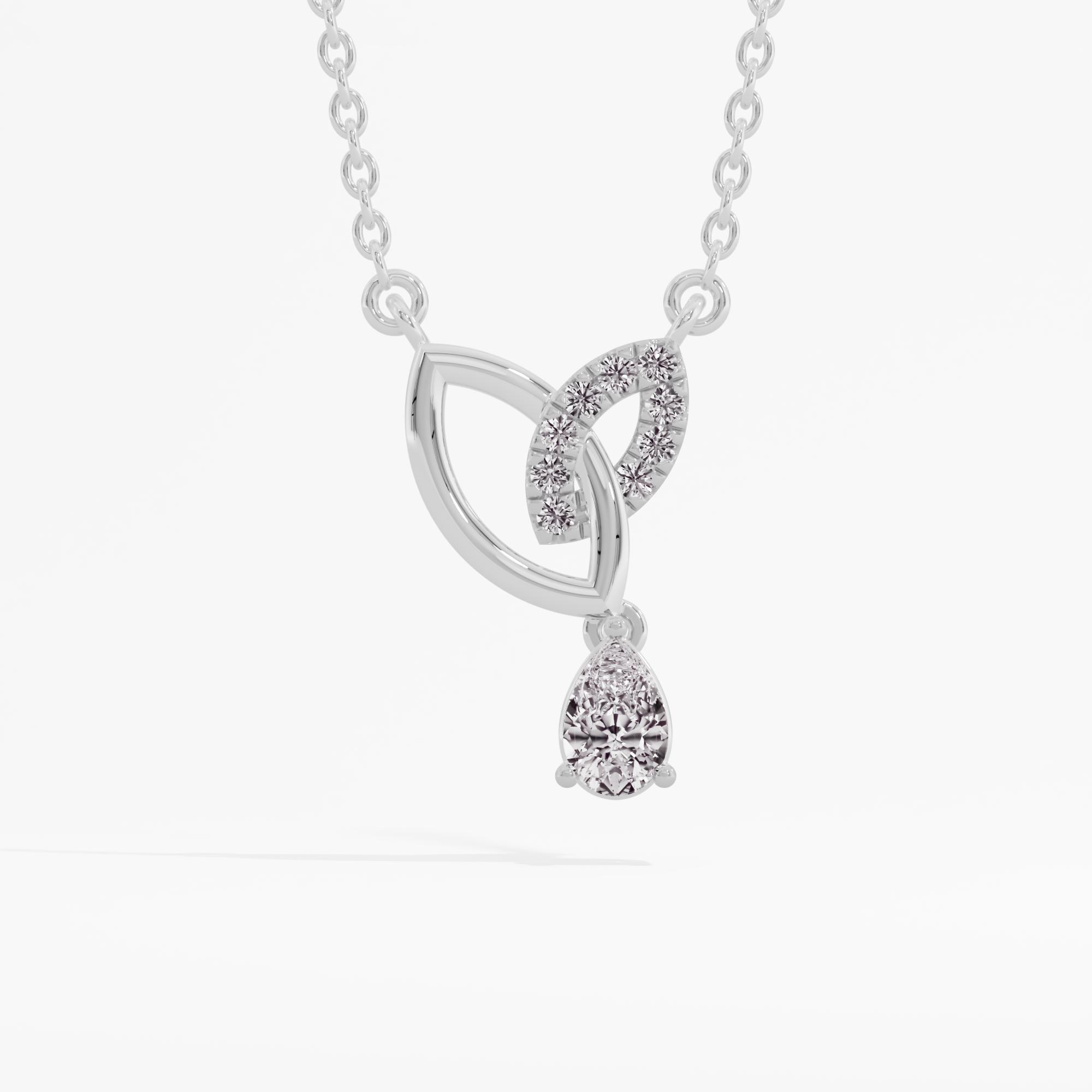 Raindrop Radiance Solitaire Chain Necklace w/ Chain