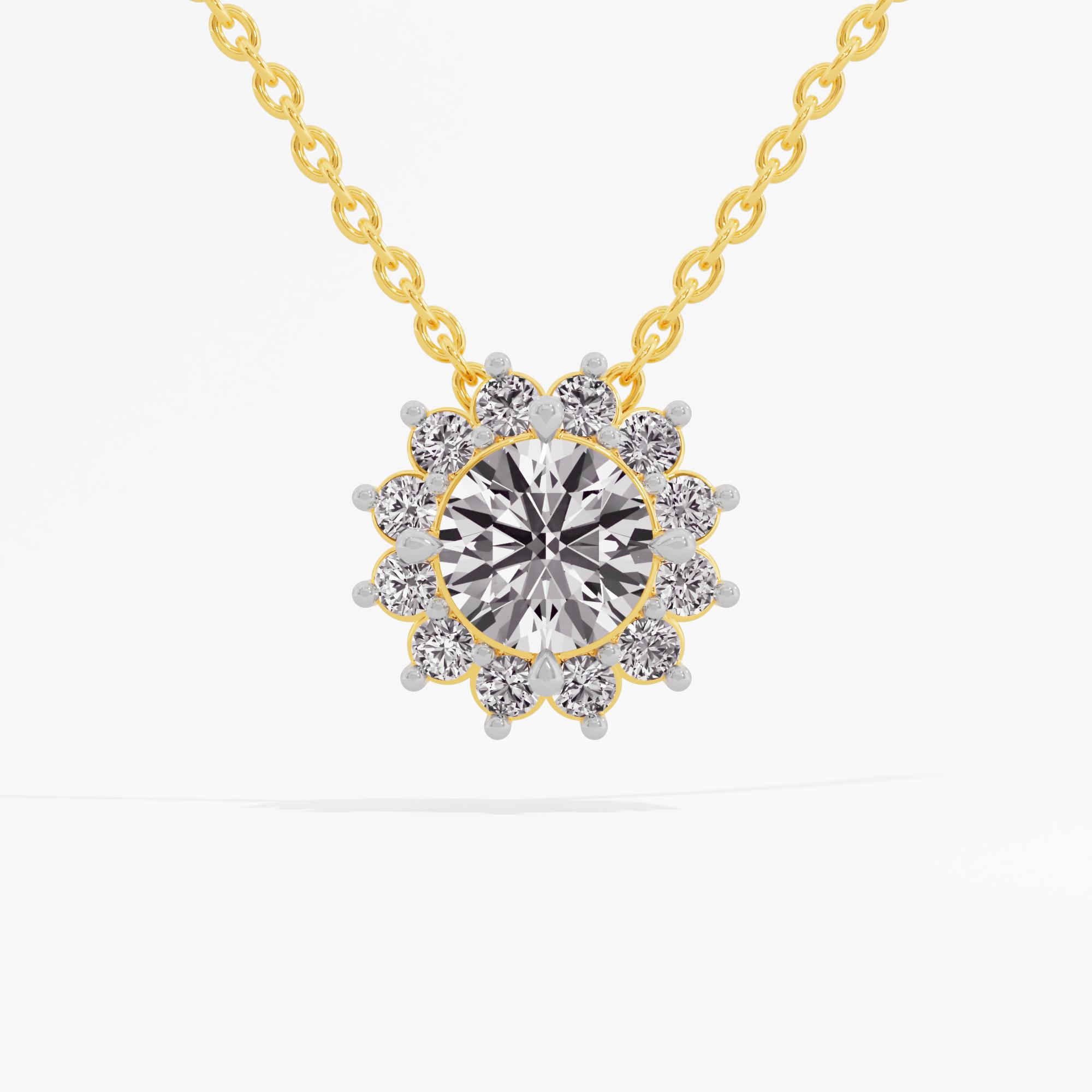 Apollonia Shine Sunburst Halo Pendant