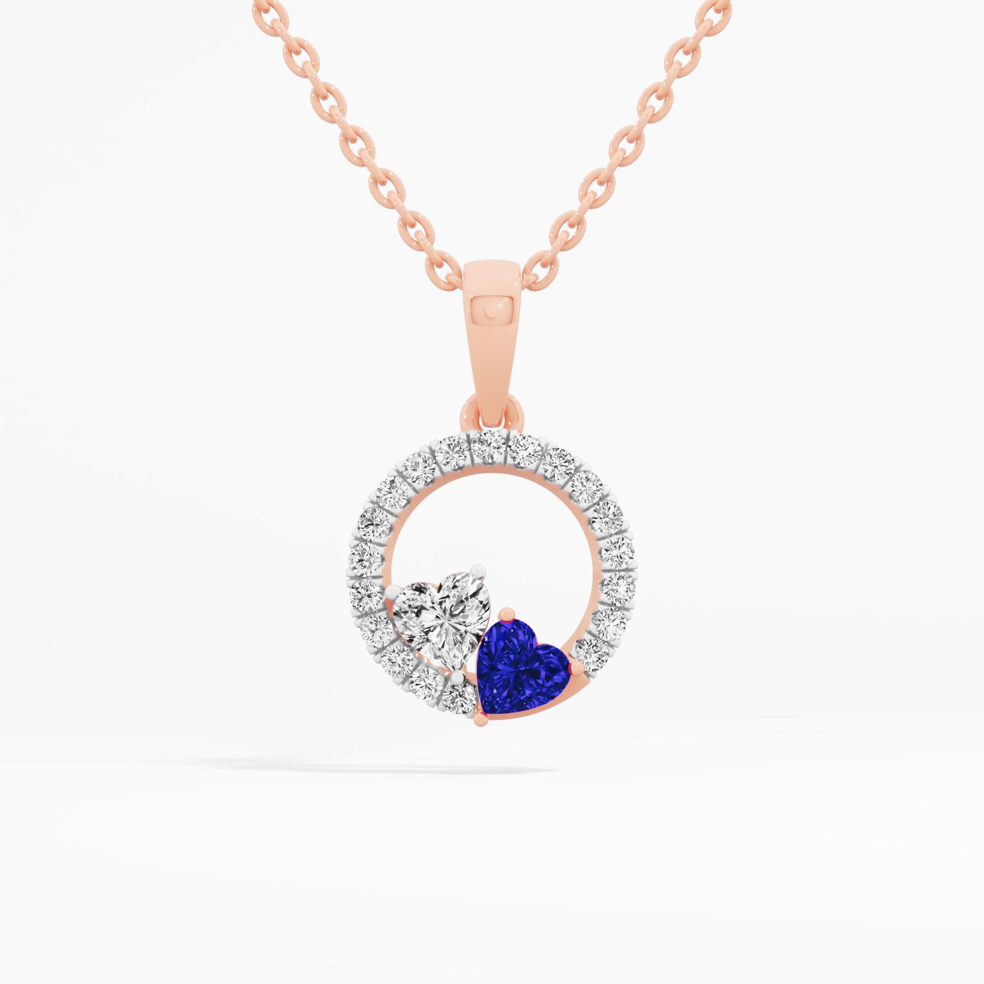 Cordelia Amour Solitaire Heart Pendant