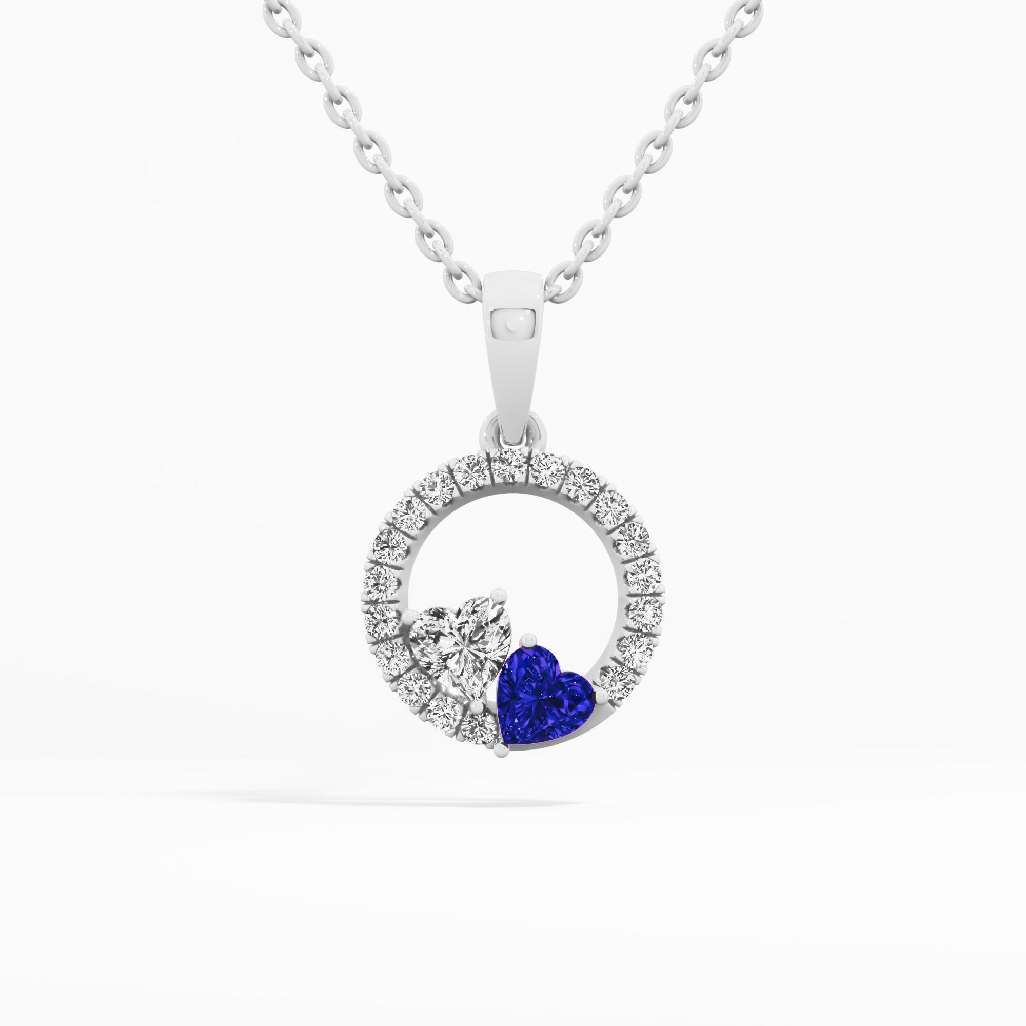 Cordelia Amour Solitaire Heart Pendant